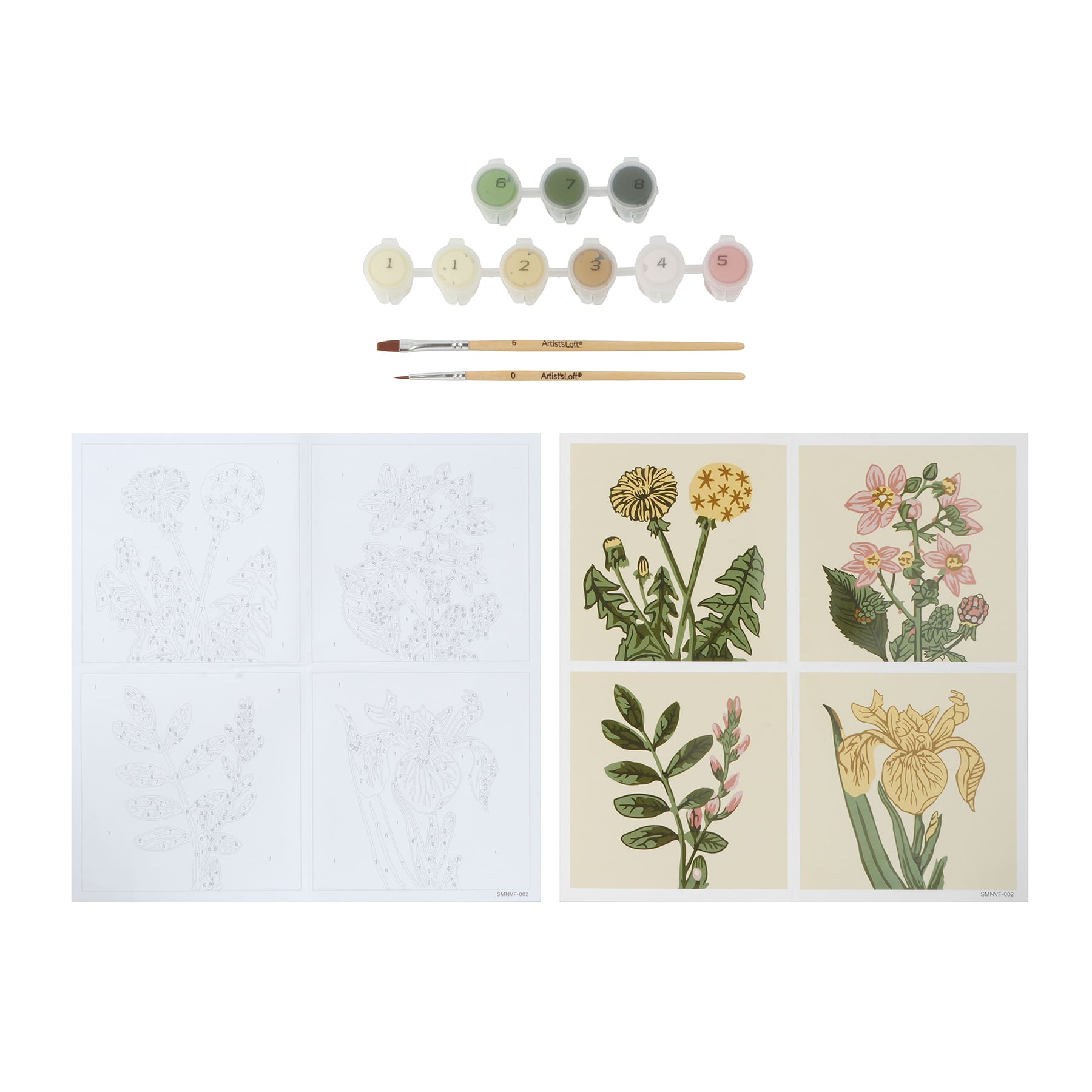 Vintage Flowers Paint-by-Number Gallery Mini Kit by Artist's Loft®