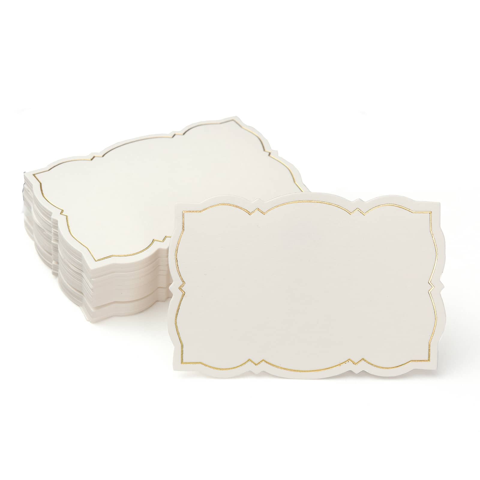 6 Packs: 50 ct. (300 total) Ornate Gold Border Place Cards by Celebrate It™
