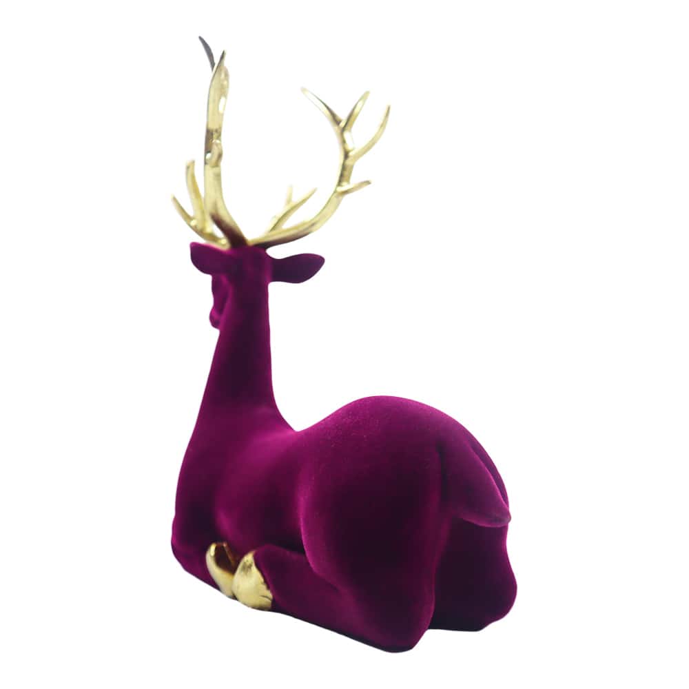 Flocked Sitting Reindeer Tabletop D&#xE9;cor by Ashland&#xAE;