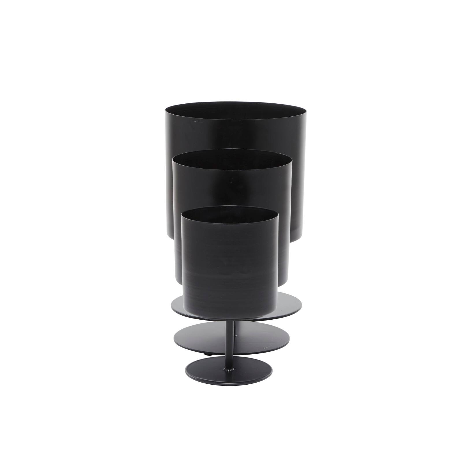 The Novogratz Black Modern Planter, Set of 3&#x22; 14&#x22;, 12&#x22;, 10&#x22;