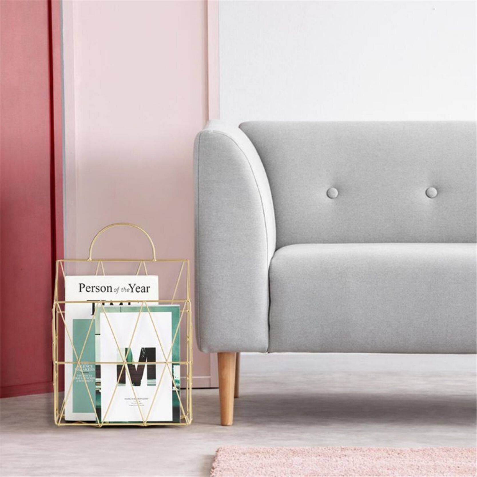 NEX™ Gold Wall-Mounted Metal Files Holder