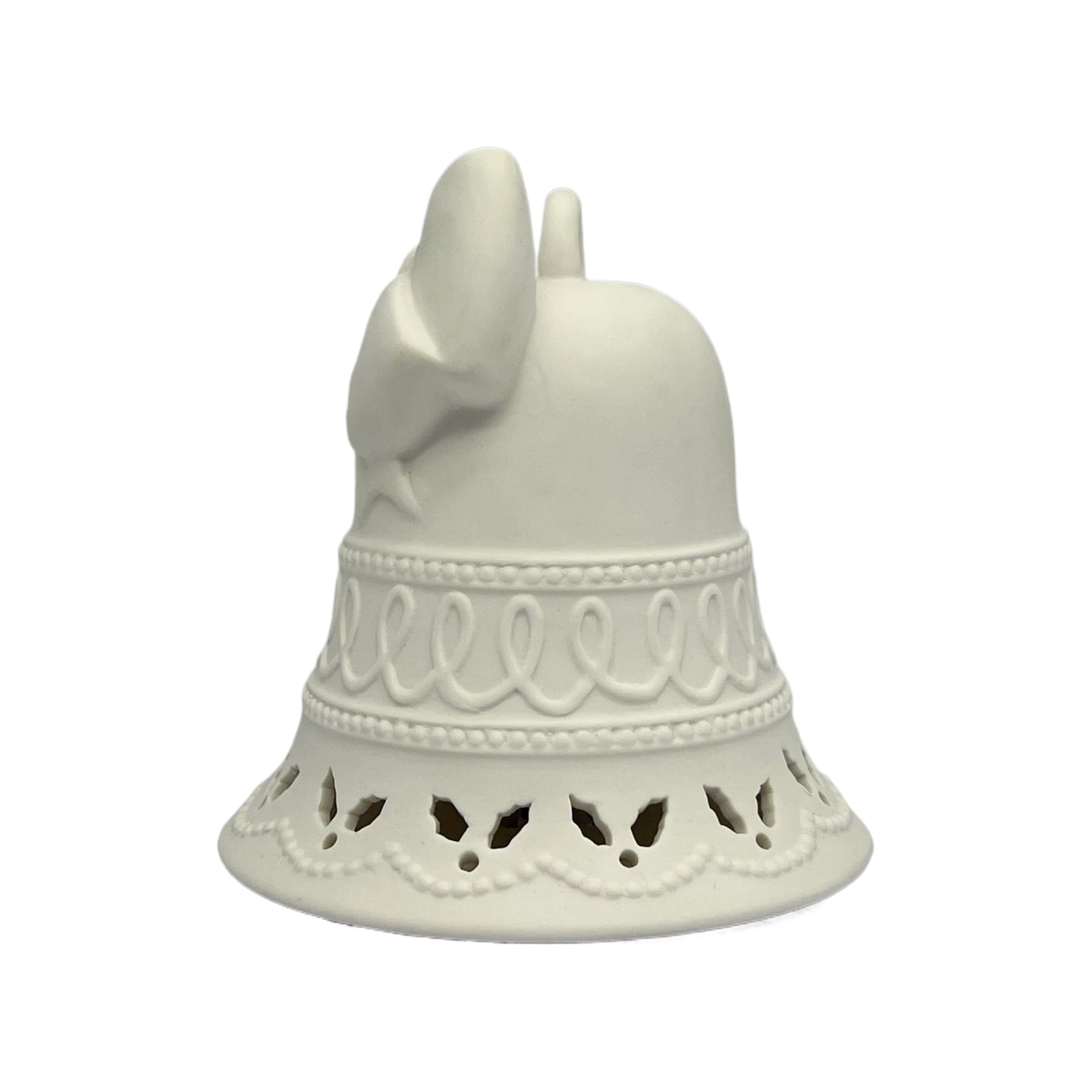 6.5&#x22; LED DIY Ceramic Holly Bell D&#xE9;cor by Make Market&#xAE;
