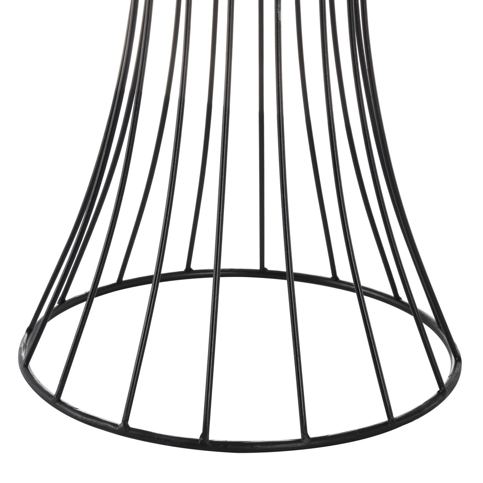 White Metal Planter with Black Hourglass Stands Set