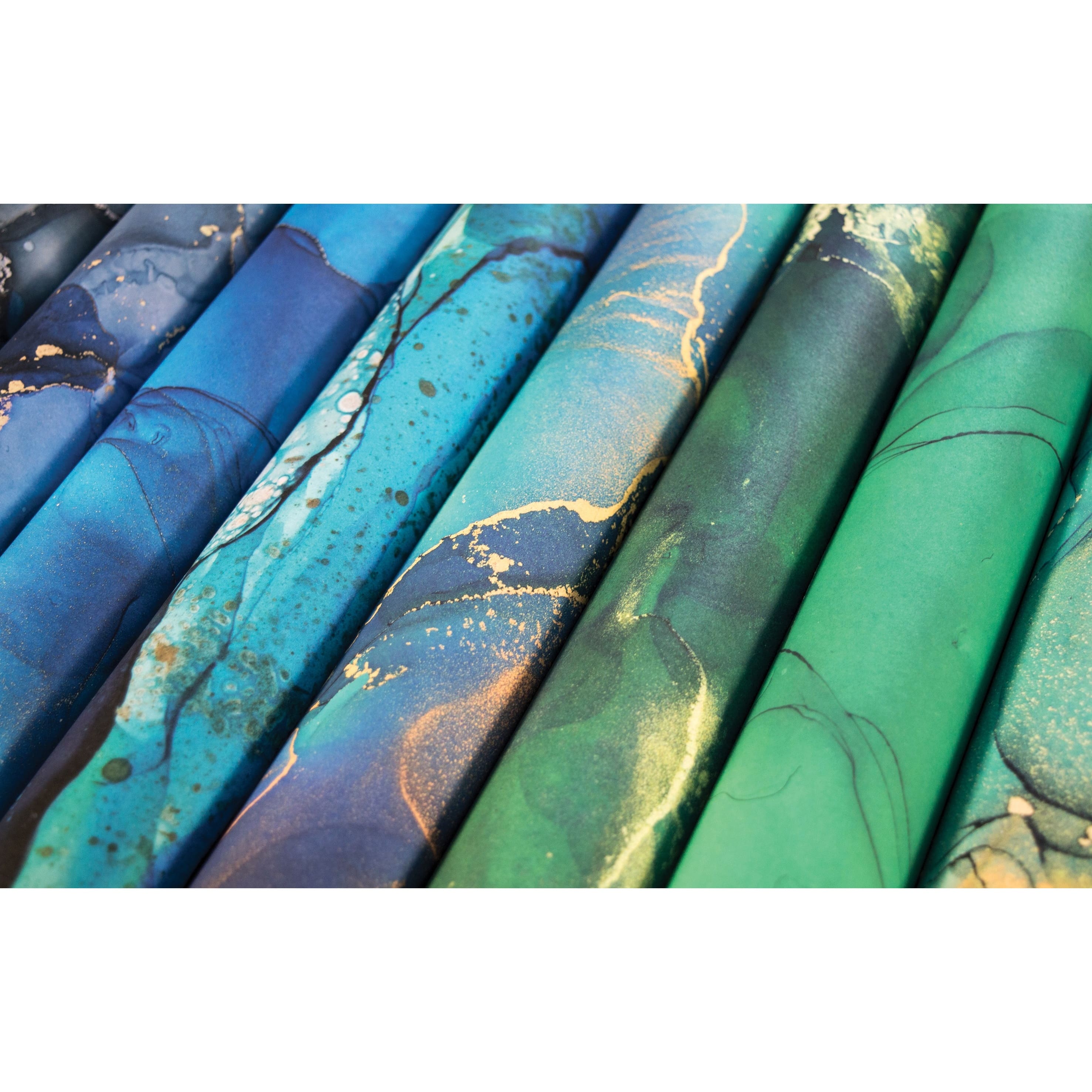 Craft Consortium Double-Sided Paper Pad 6&#x22; x 6&#x22; 40 ct. Ink Drops - Ocean, 20 Designs