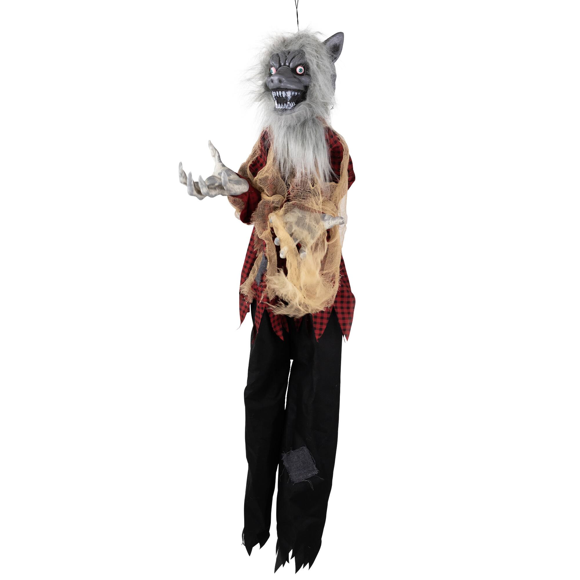 4ft. Animated Hanging Werewolf Halloween Decoration