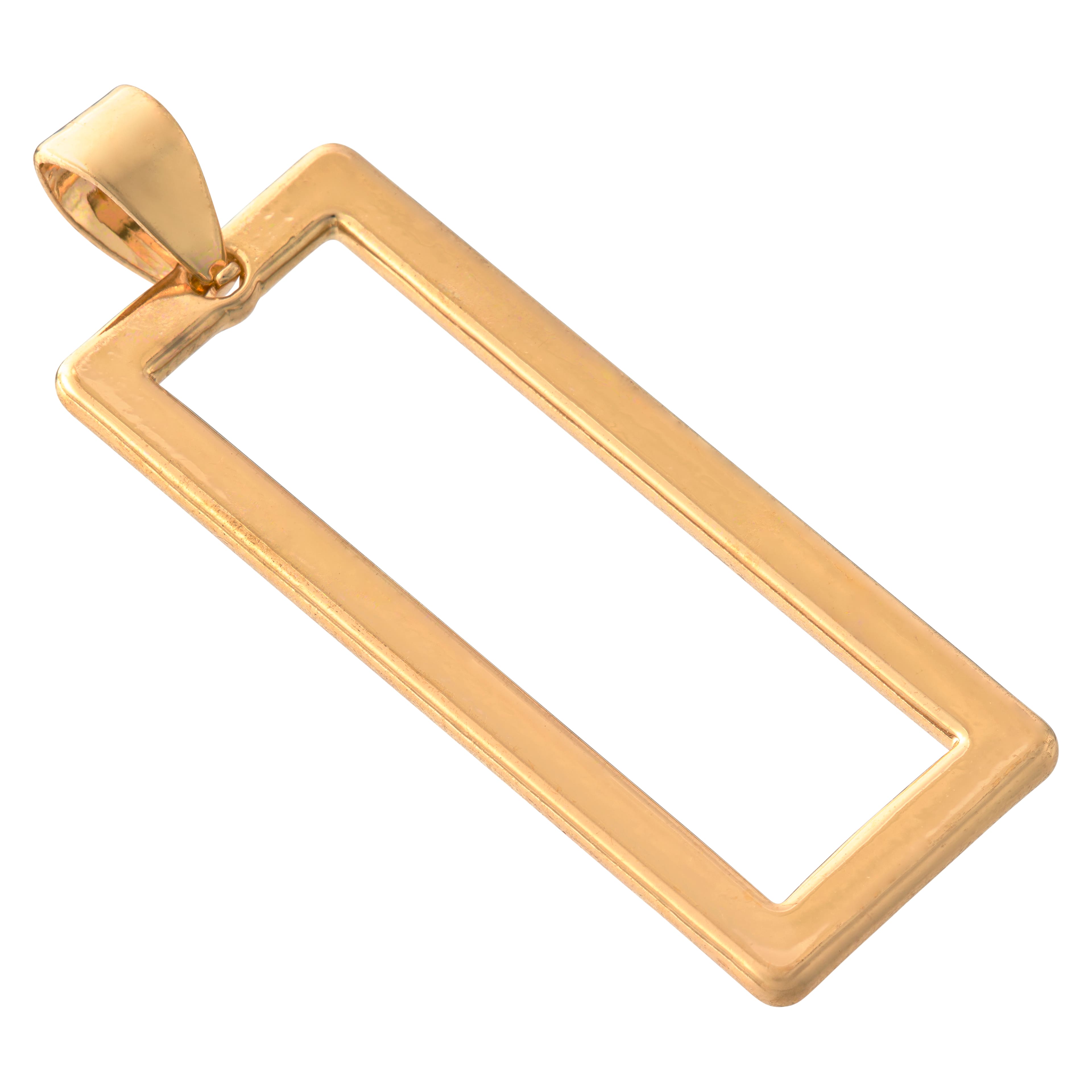 12 Pack: Gold Open Rectangle Pendant by Bead Landing&#x2122;