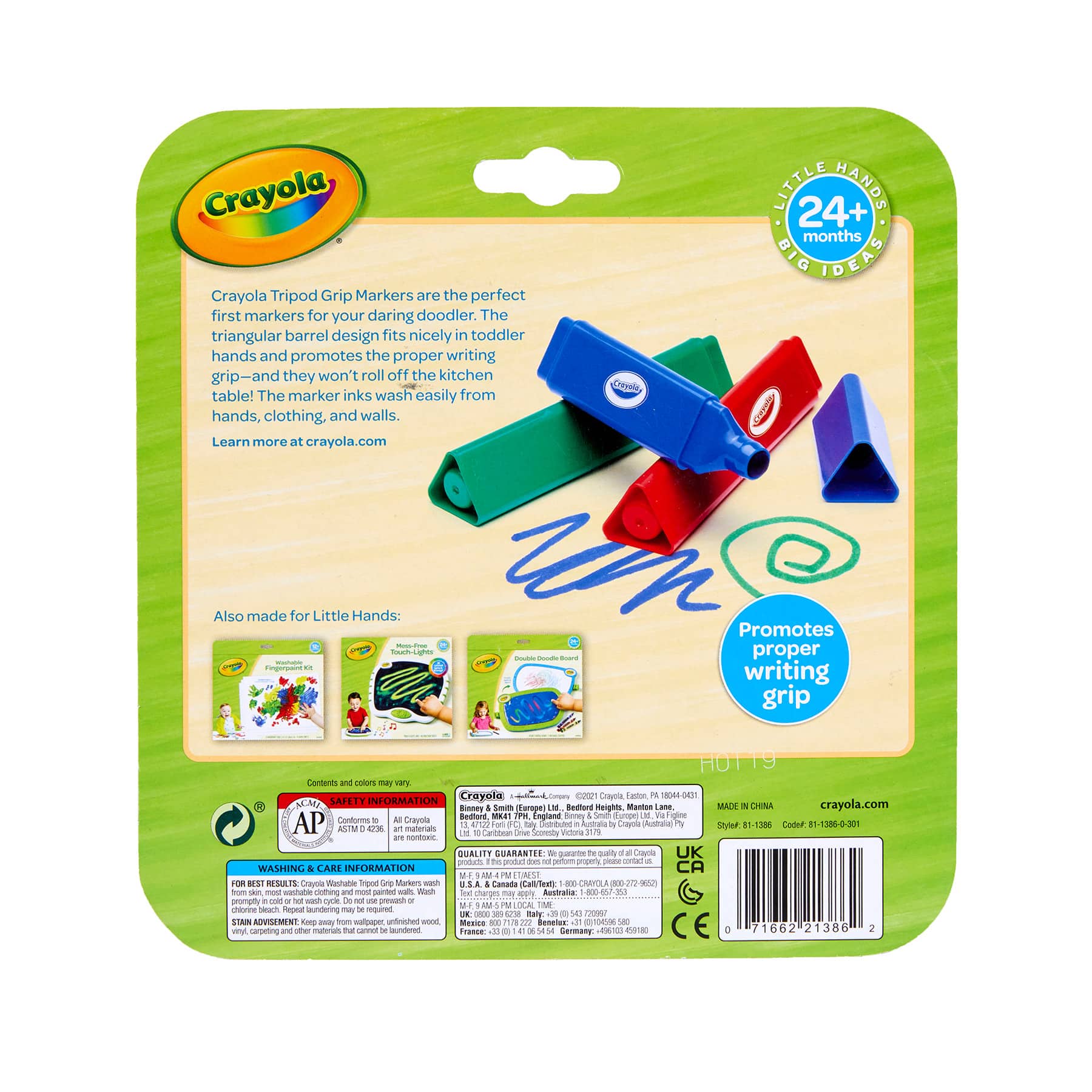 Crayola® Washable Tripod Grip Markers