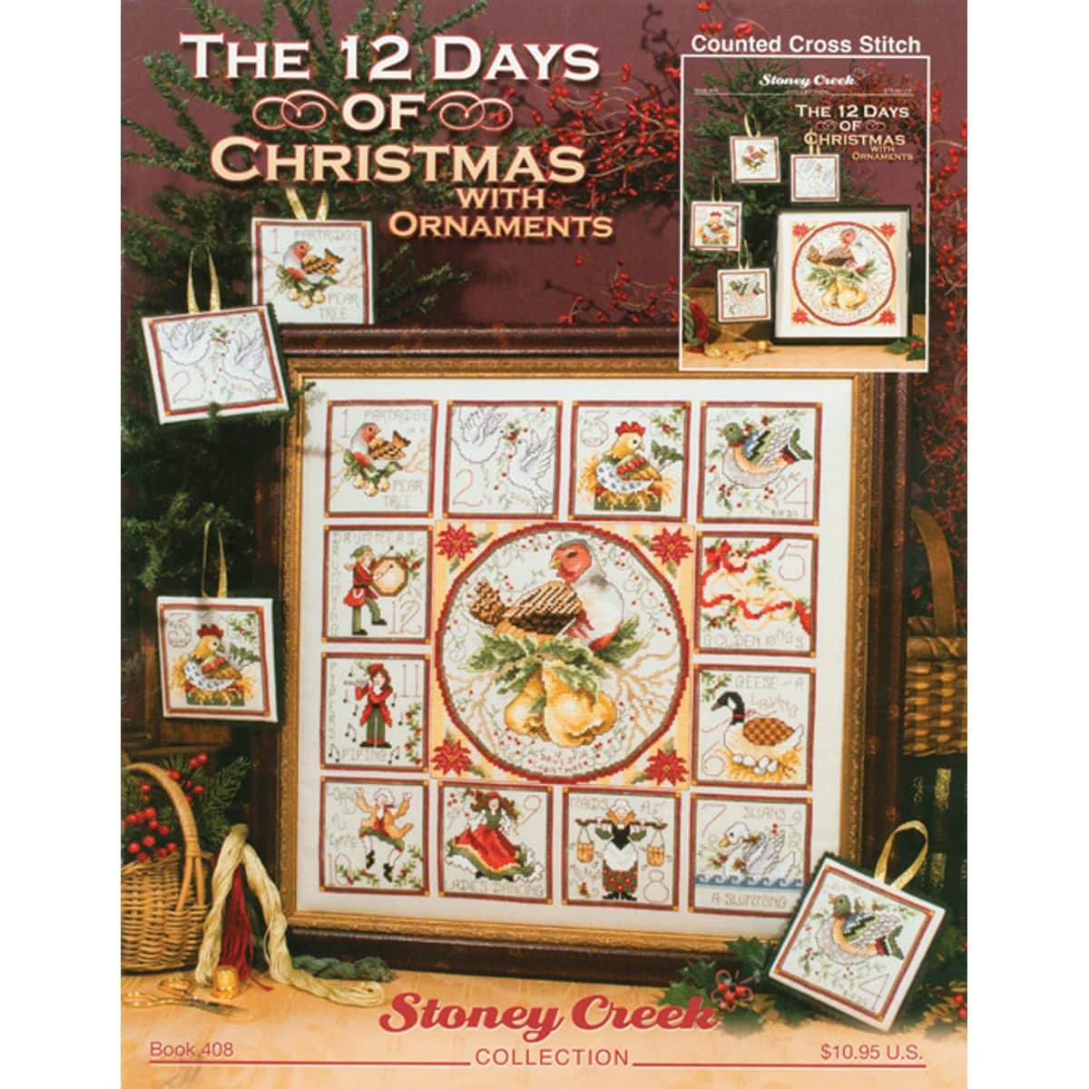 Stoney Creek The 12 Days of Christmas with Ornaments Counted Cross Stitch Book