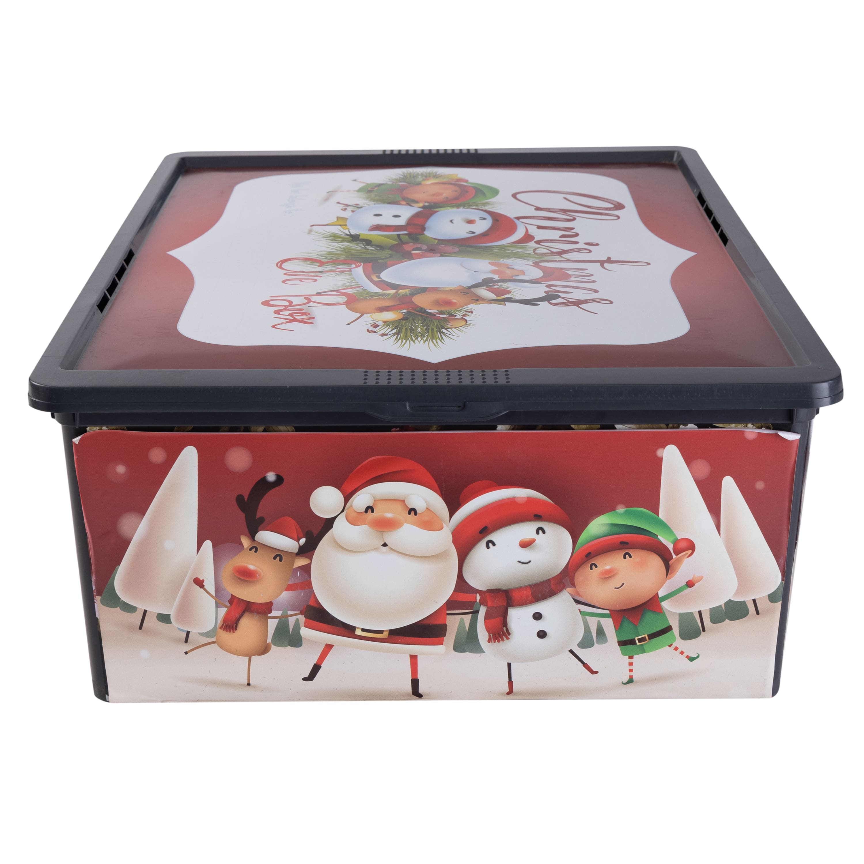 Simplify Christmas Shallow Storage Bin with Locking Lid