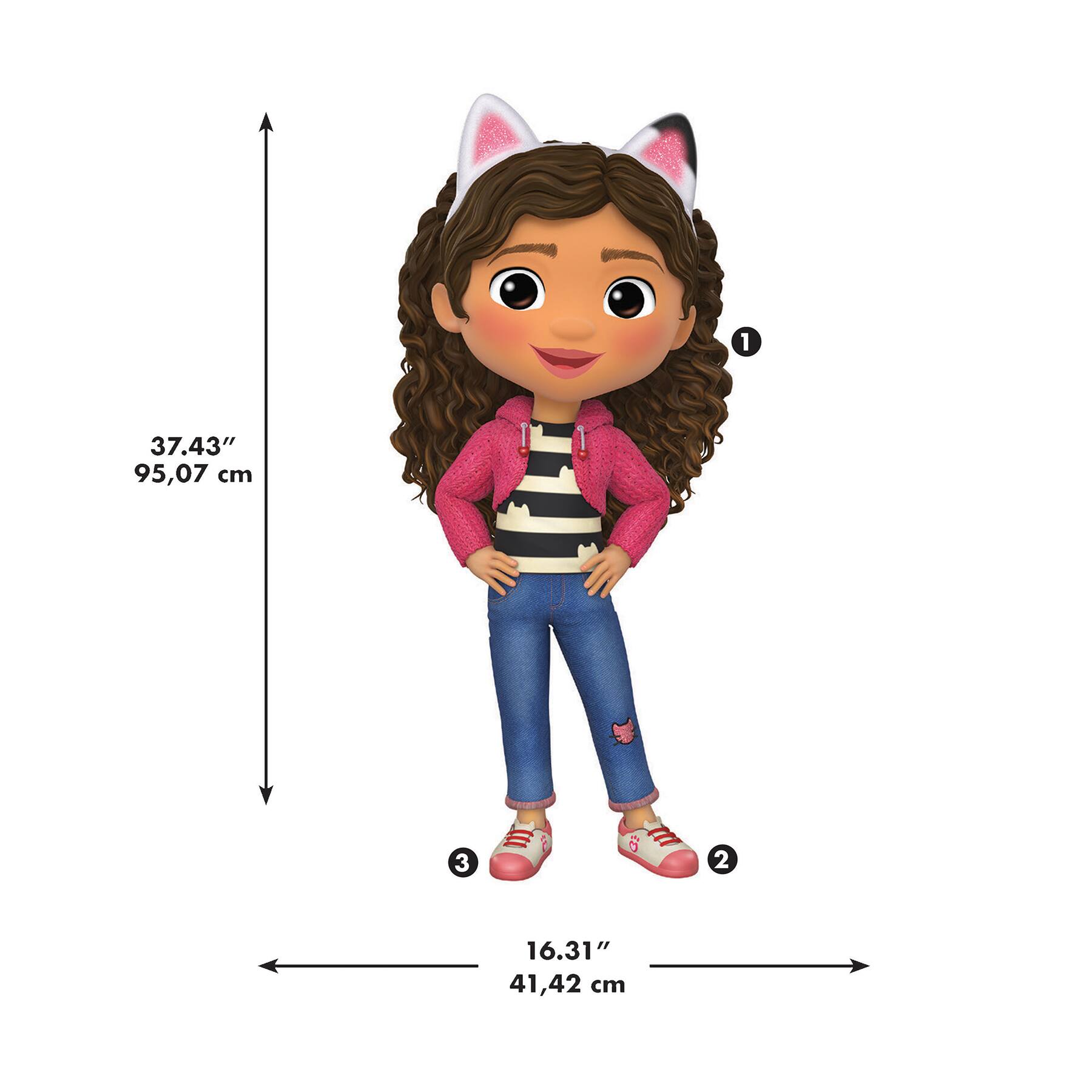 RoomMates Dreamworks Gabby&#x27;s Dollhouse Character Giant Wall Decal Set