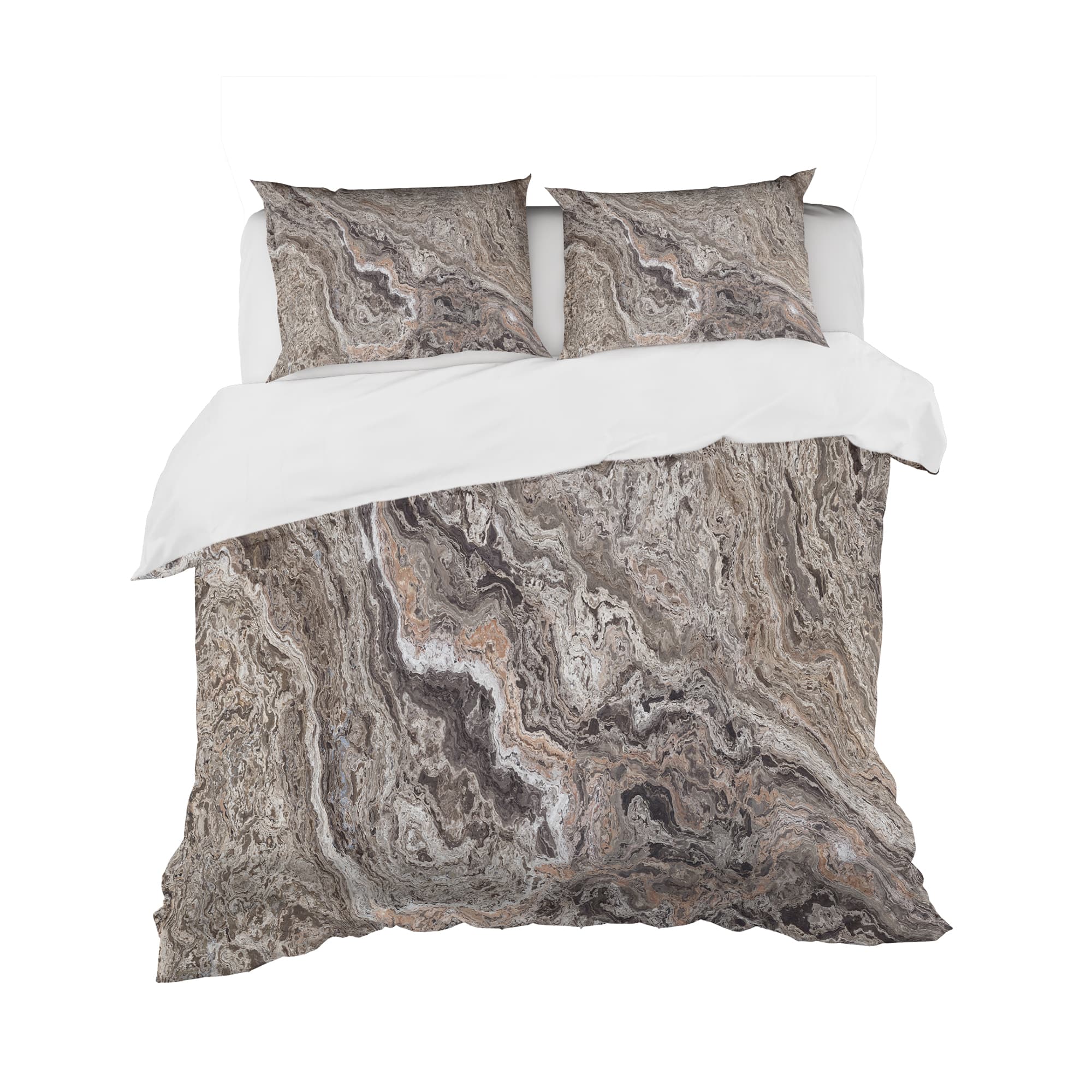 Designart 'Onyx Travertine Tile' Mid-Century Modern Bedding Set - Duvet Cover & Shams