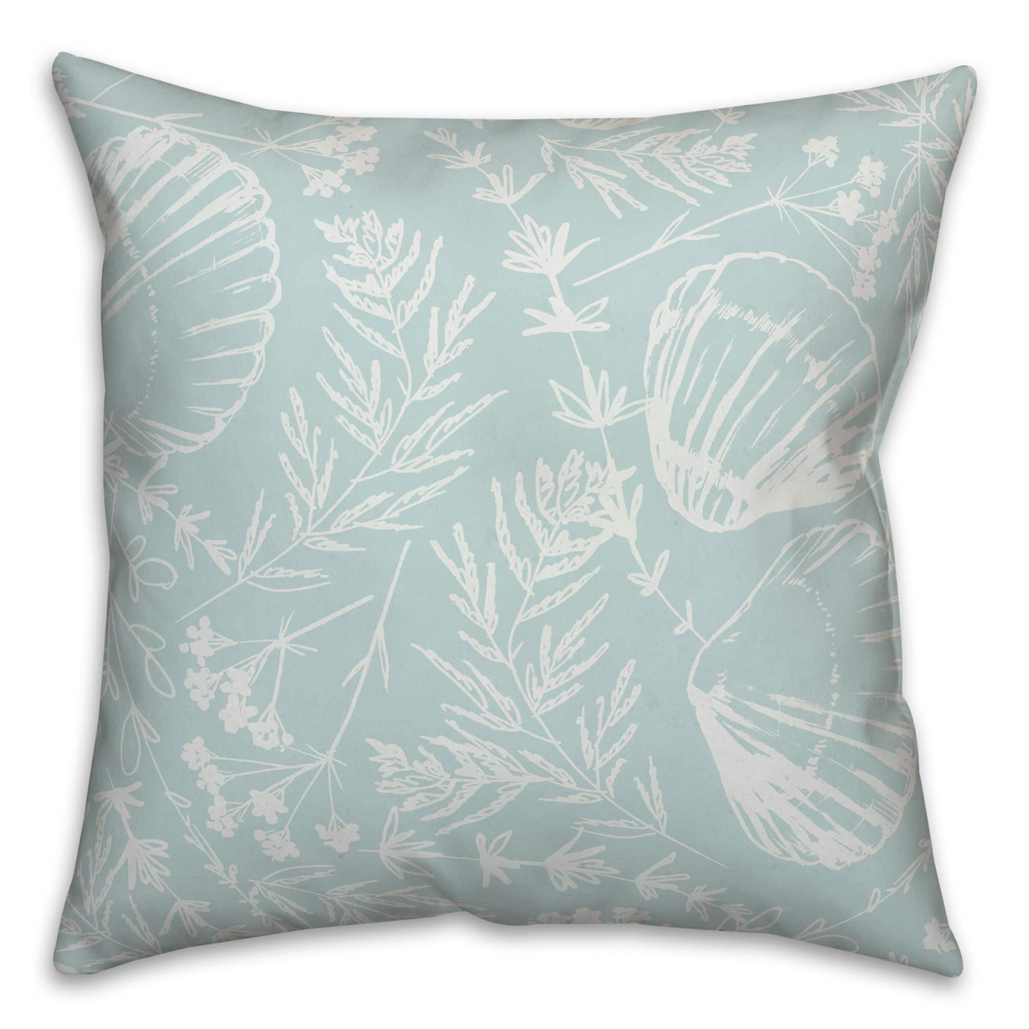 Mixture of Shells Throw Pillow