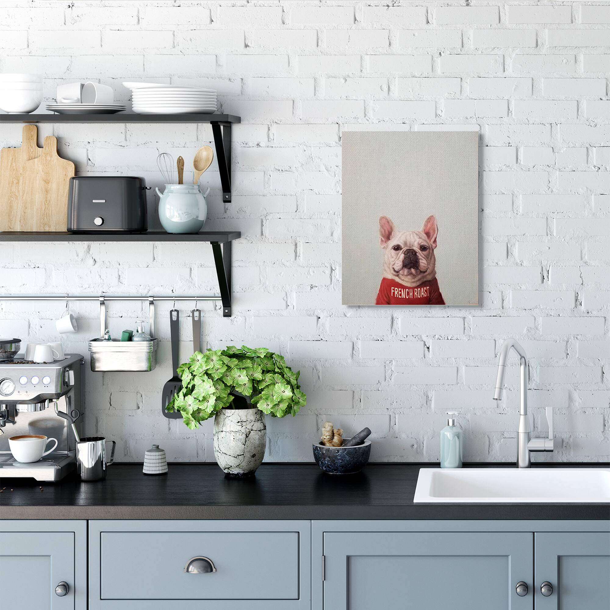 Stupell Industries French Bulldog in French Roast T-Shirt Wall Accent