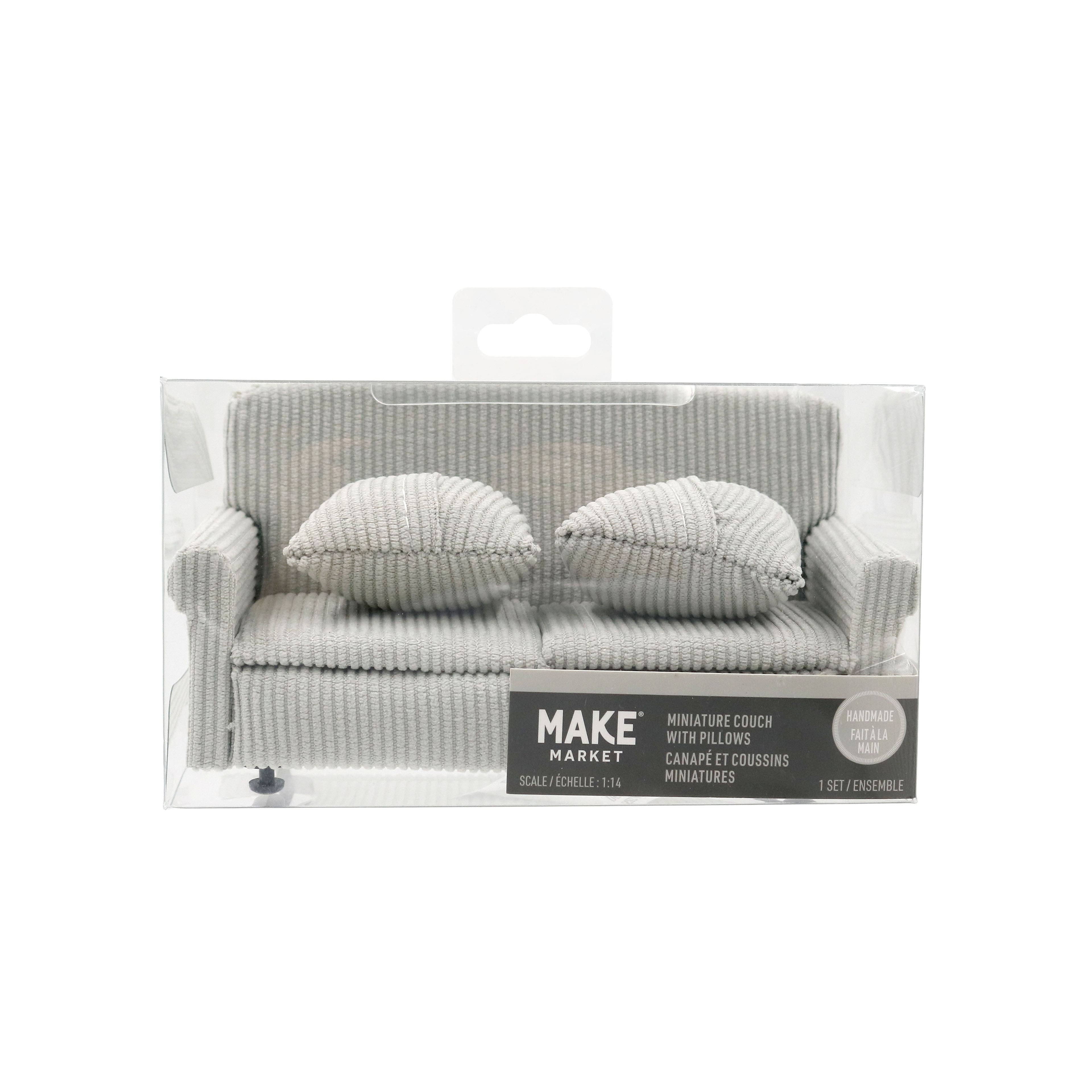 Miniature Gray Textured Couch by Make Market&#xAE;