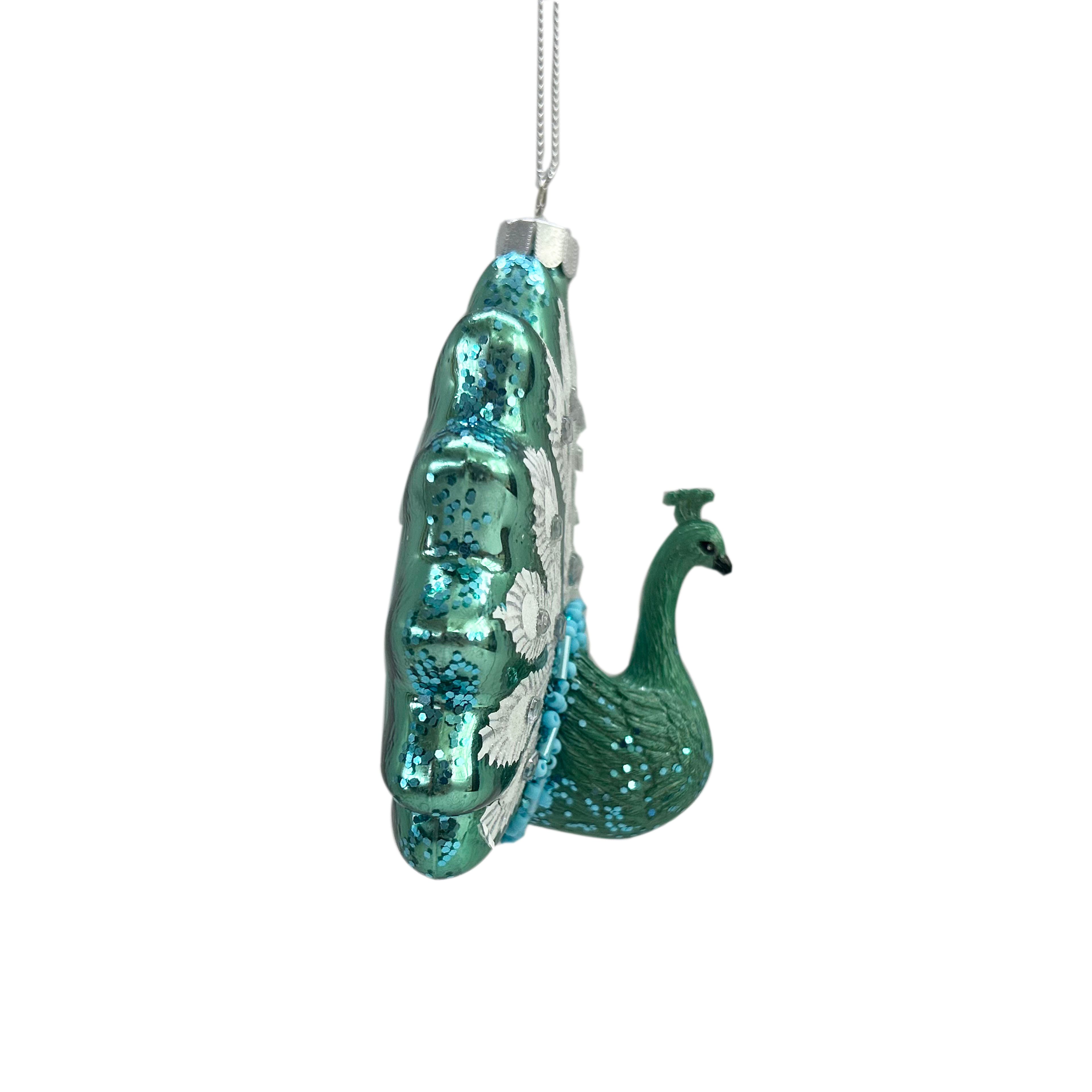 4&#x22; Peacock Glass Ornament by Ashland&#xAE;