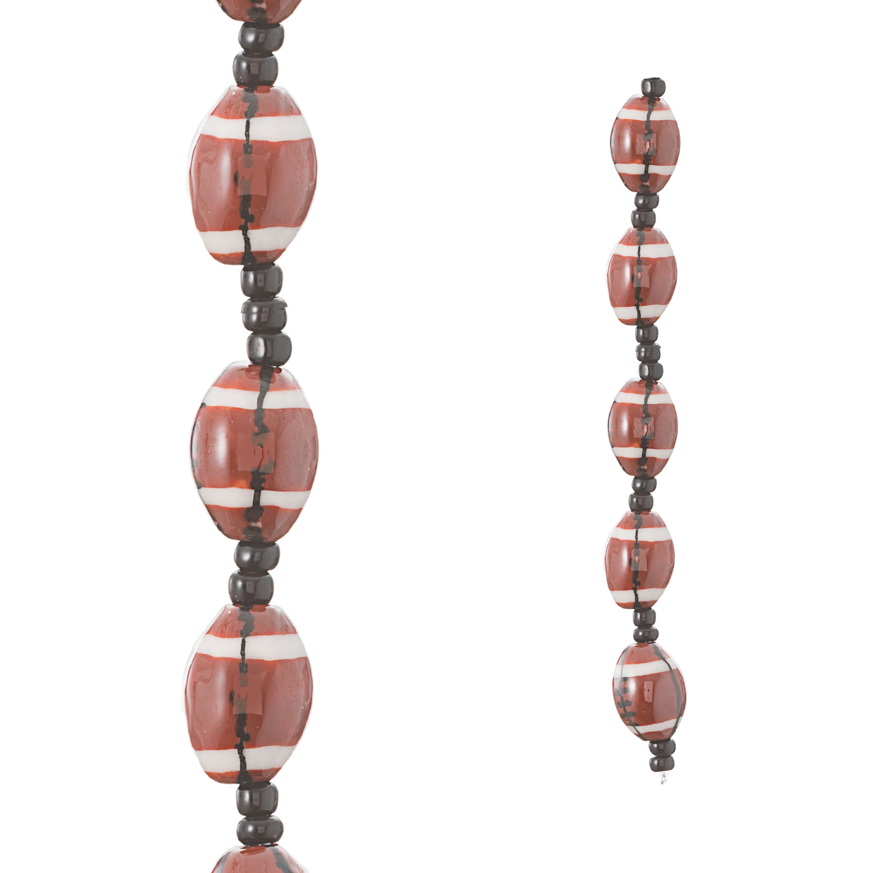 Ceramic Football Beads, 15mm by Bead Landing™