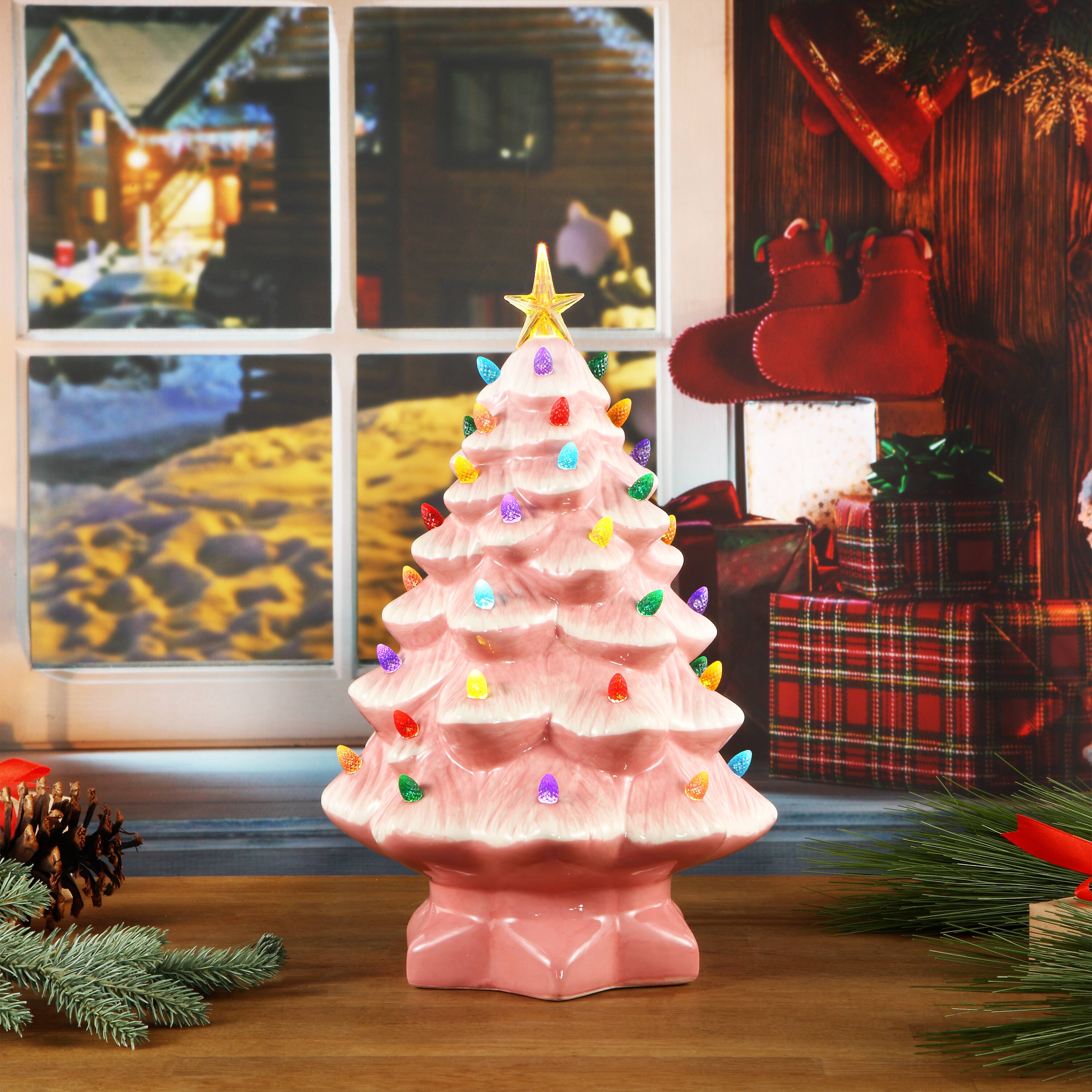 14&#x22; Pink Nostalgic Christmas Tree