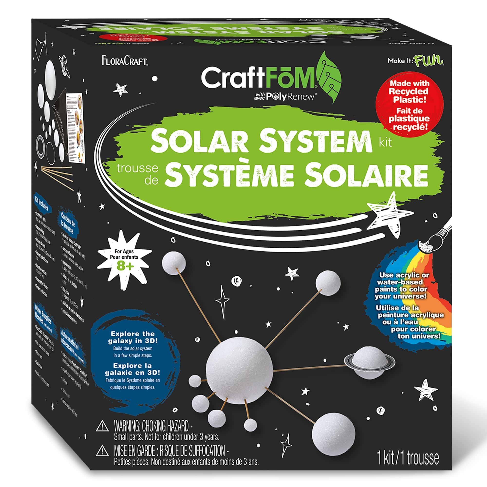 FloraCraft&#xAE; CraftF&#x14D;M White Solar System Kit