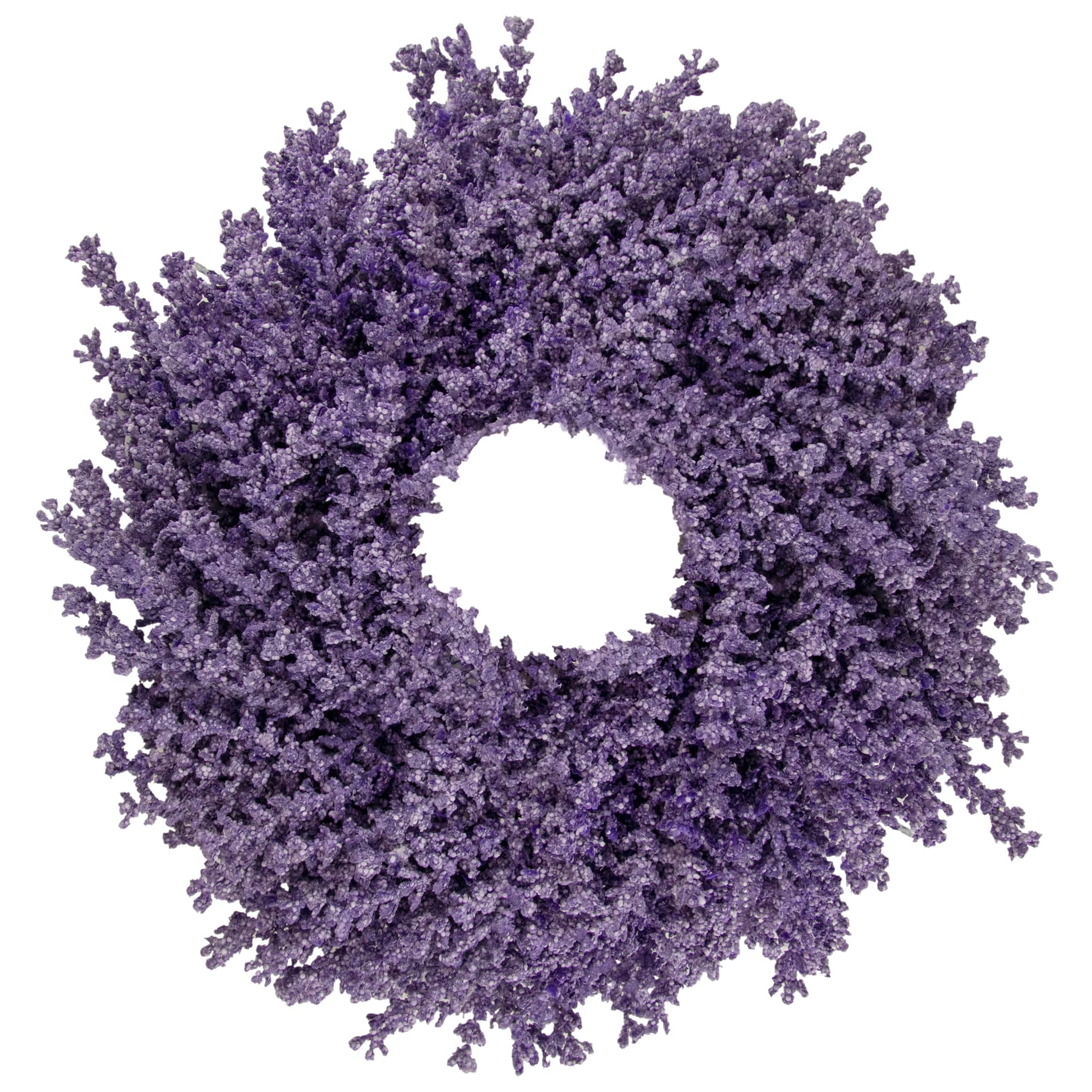 Purple Lavender Artificial Floral Spring Wreath