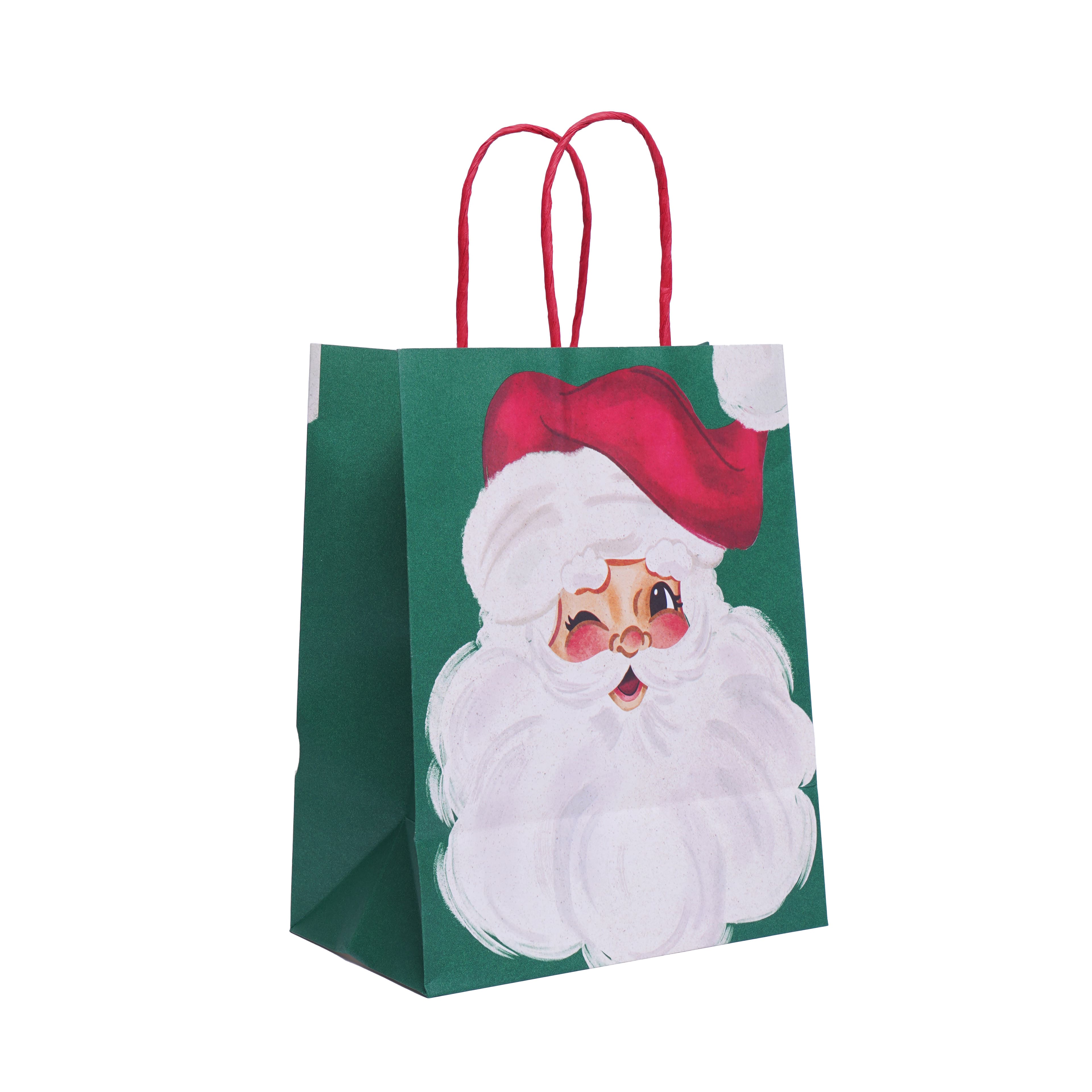 10&#x22; Classic Santa Gift Bags, 5ct. by Celebrate It&#x2122;