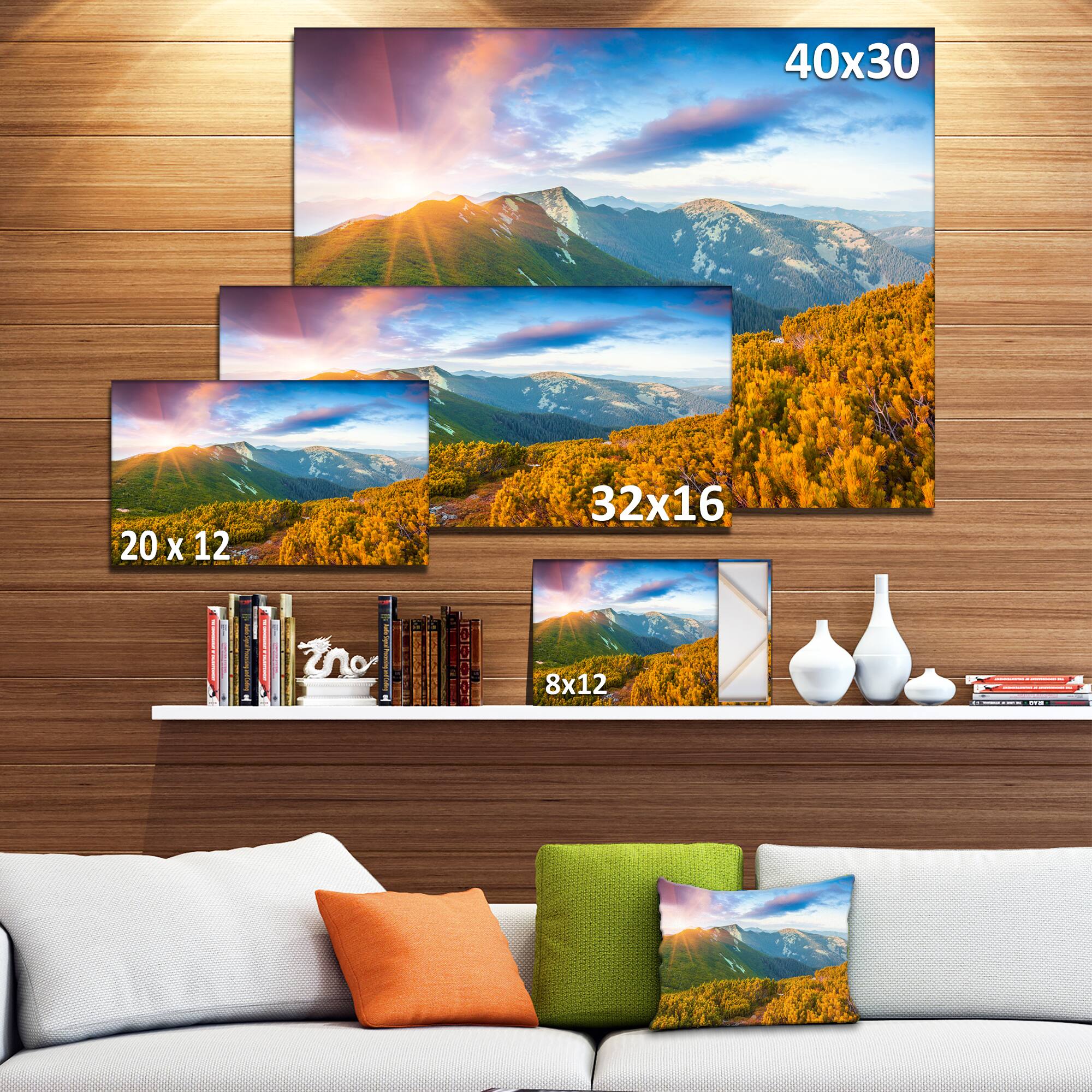 Designart - Bright Sunrise in Carpathian Mountains - Landscape Canvas Art Print