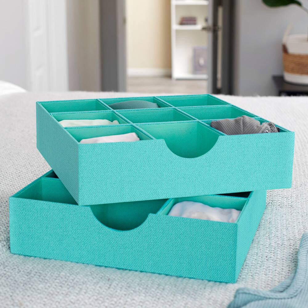 Household Essentials 9-Compartment Drawer Organizers, 2ct.