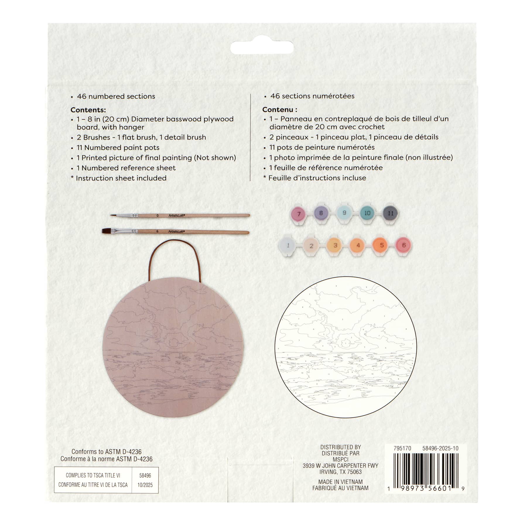 Beach Sunset Paint-by-Number Plywood Surface Kit by Artist's Loft®