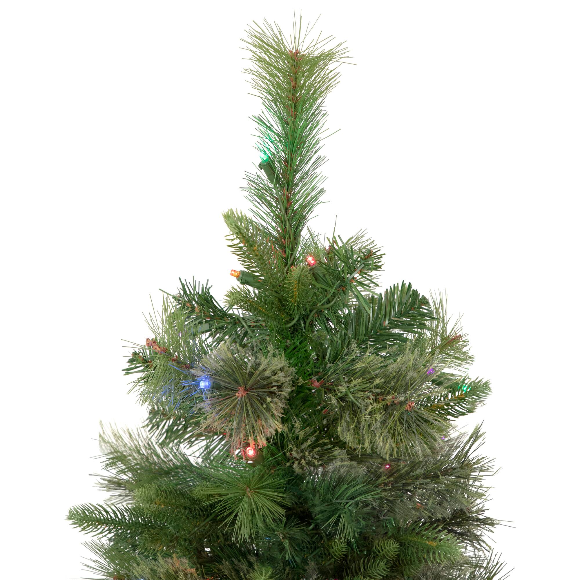 3ft. Pre-Lit Kingston Cashmere Pine Full Artificial Christmas Tree, Multicolor LED Lights