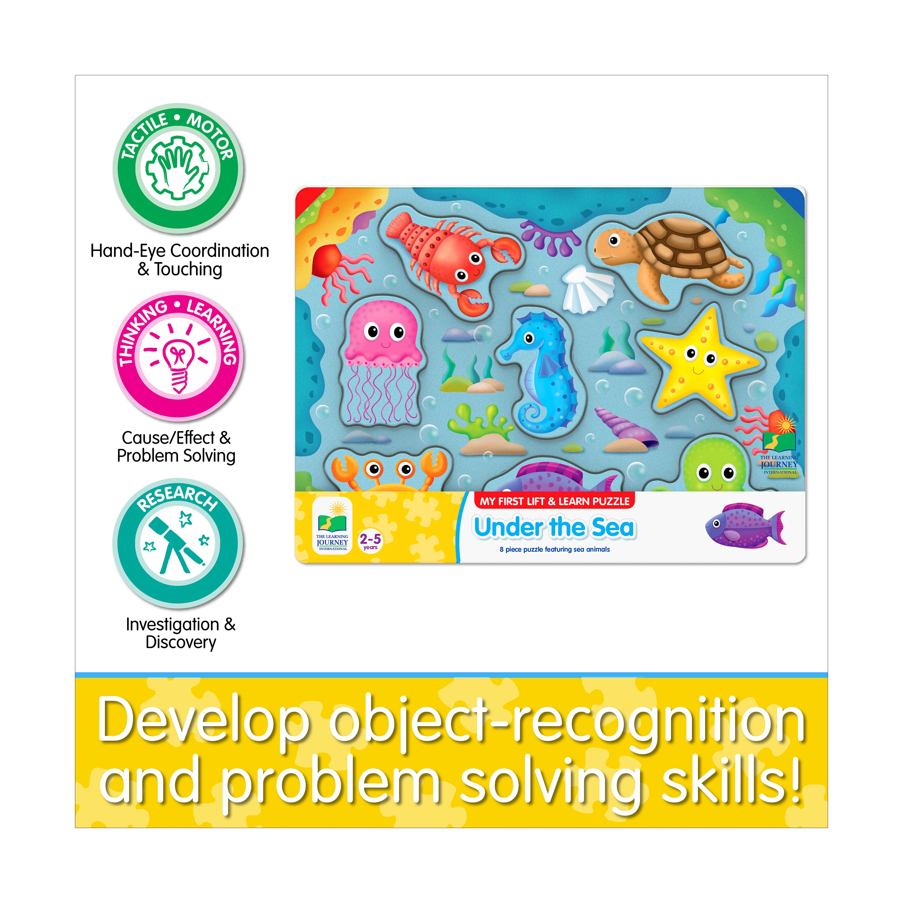 My First Lift & Learn Puzzle - Under the Sea: 8 Pcs