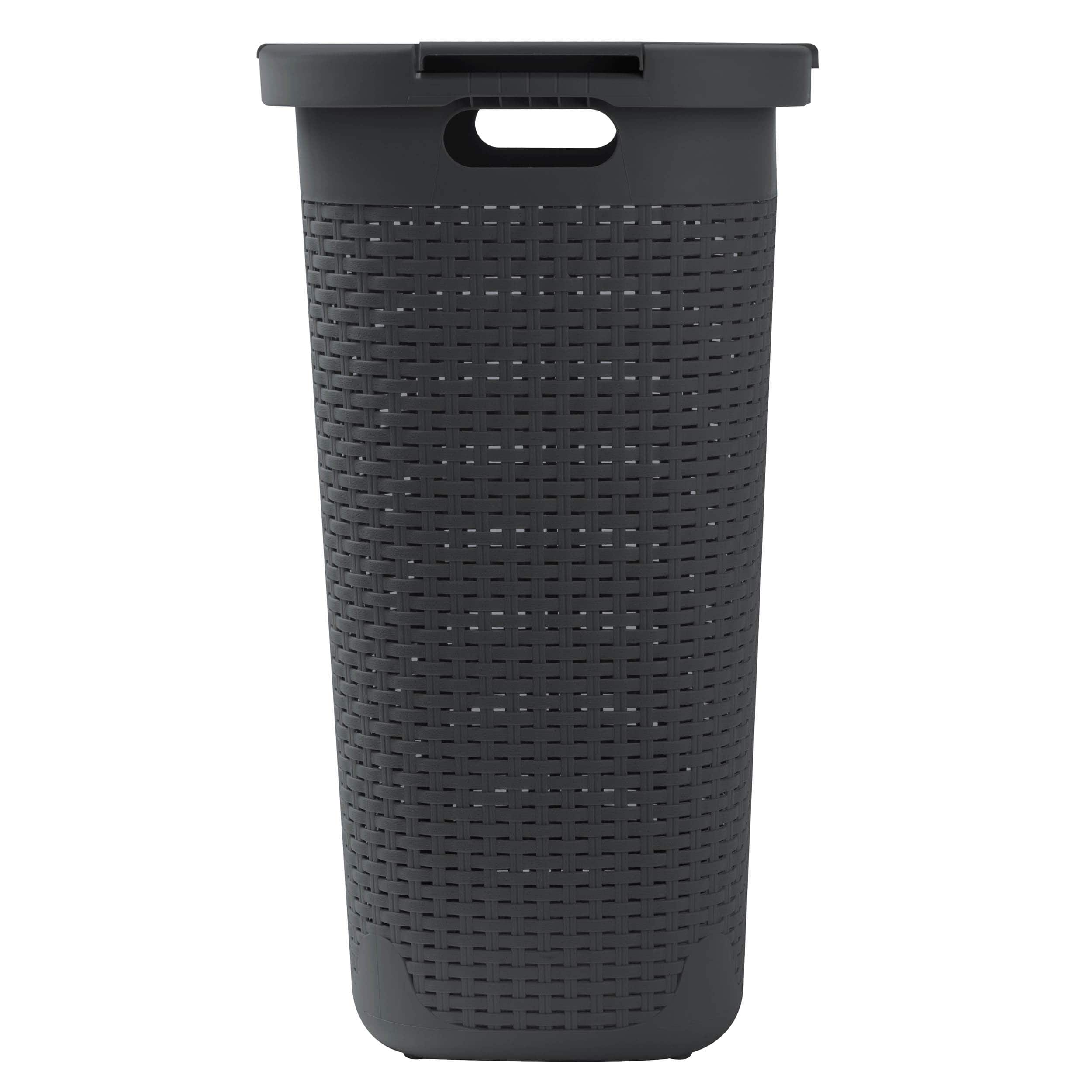 Mind Reader 60L Hamper Laundry Basket with Cutout Handles