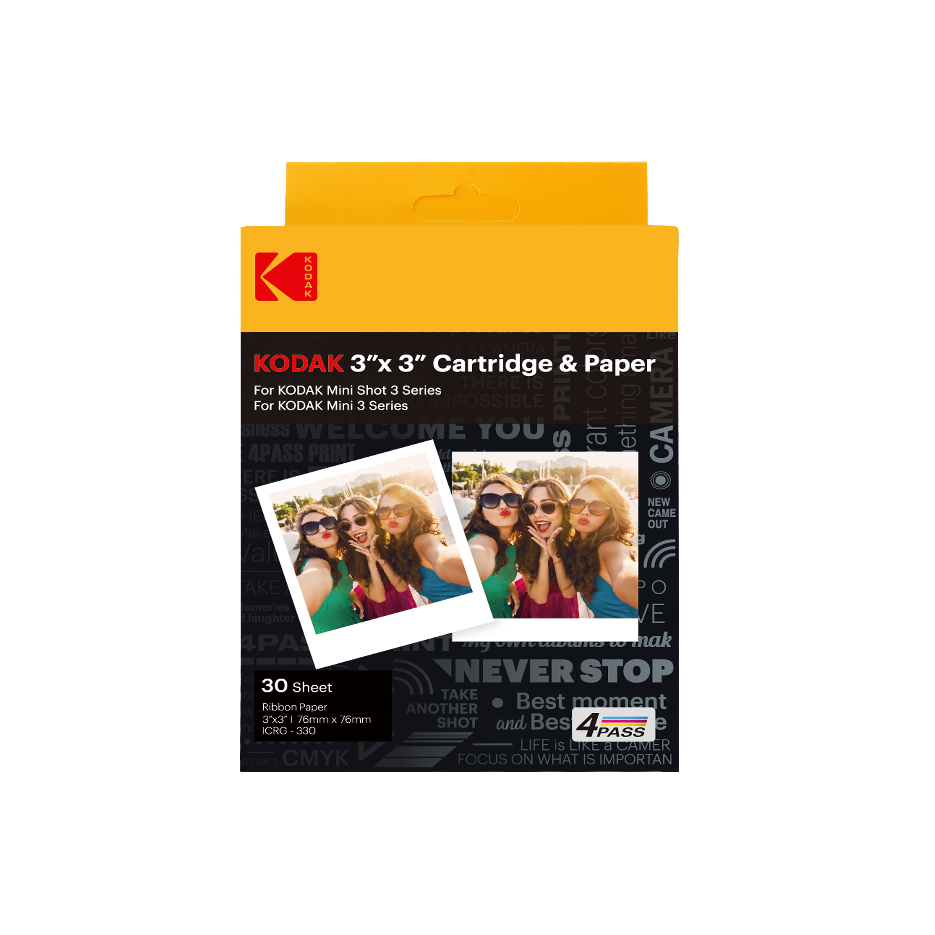 Kodak 300 Series 3&#x22; x 3&#x22; Photo Cartridge, 30 Sheets