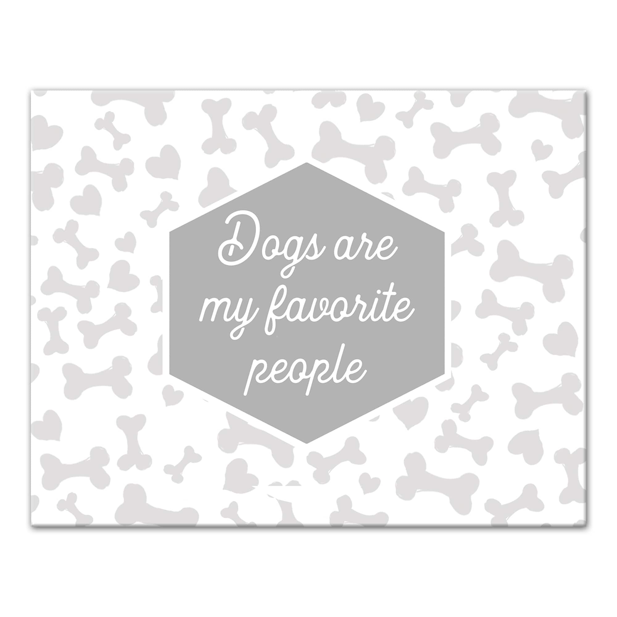 Dogs Are My Favorite People Canvas Wall Art