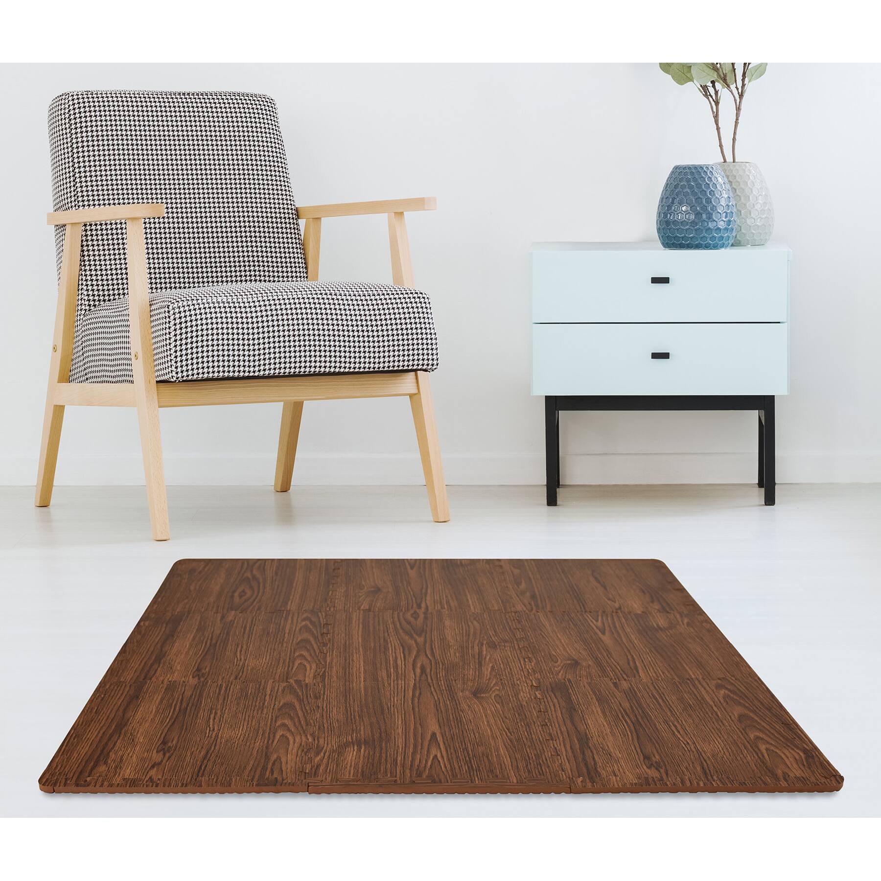 FloorPops Craftsman Interlocking Floor Tiles