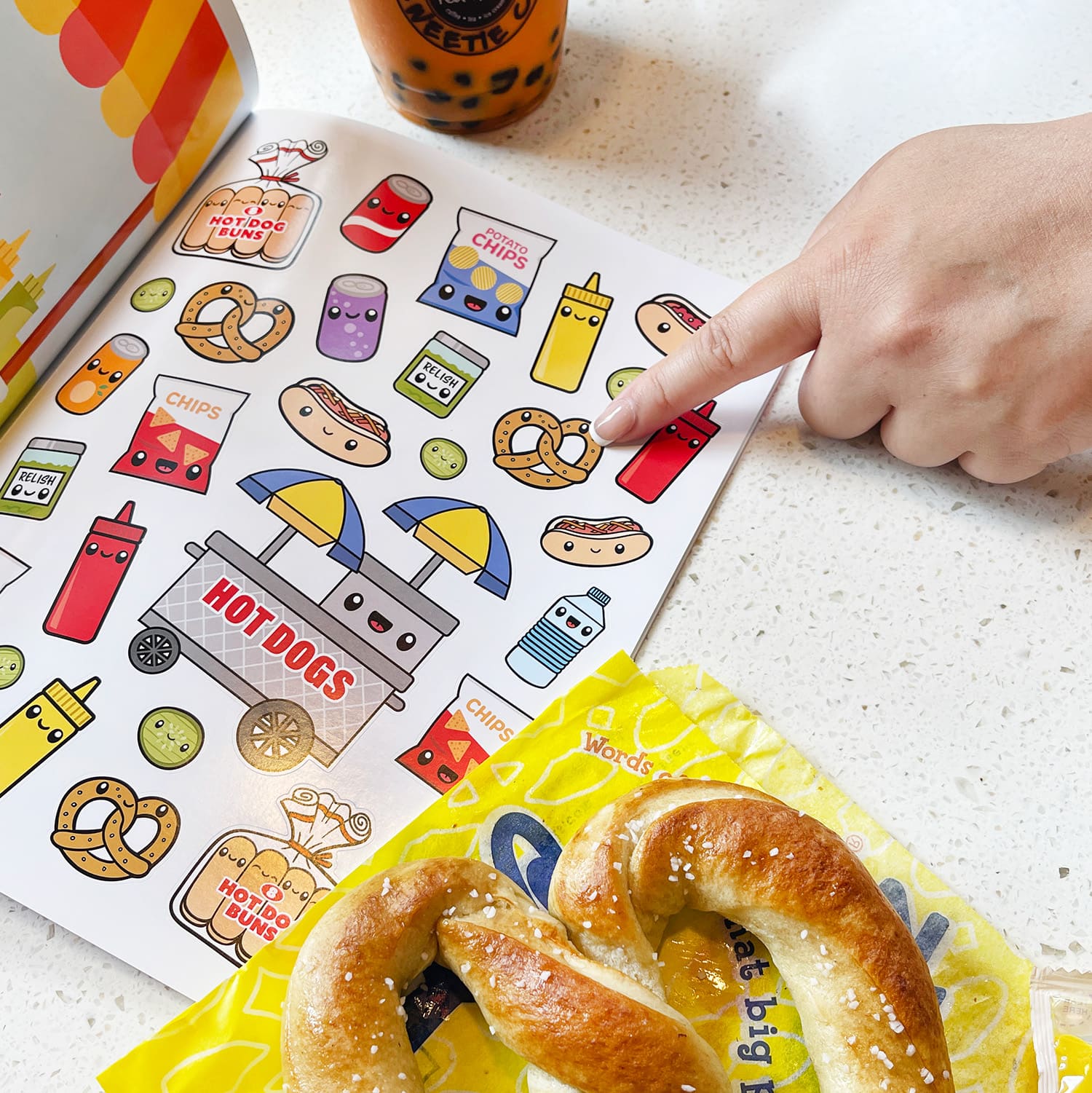 Pipsticks&#xAE; Mini Draw-Along Food Stickers