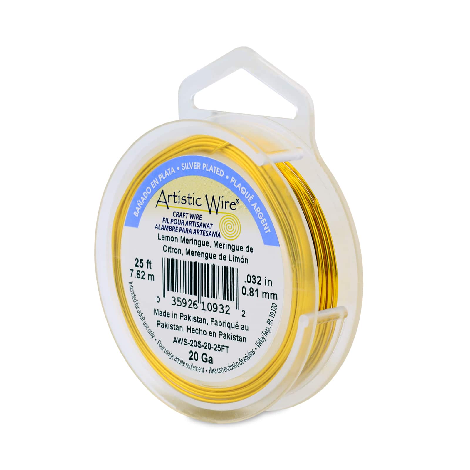 Artistic Wire® 20 Gauge Silver Plated Tarnish Resistant Colored Copper Craft Wire, 25ft.