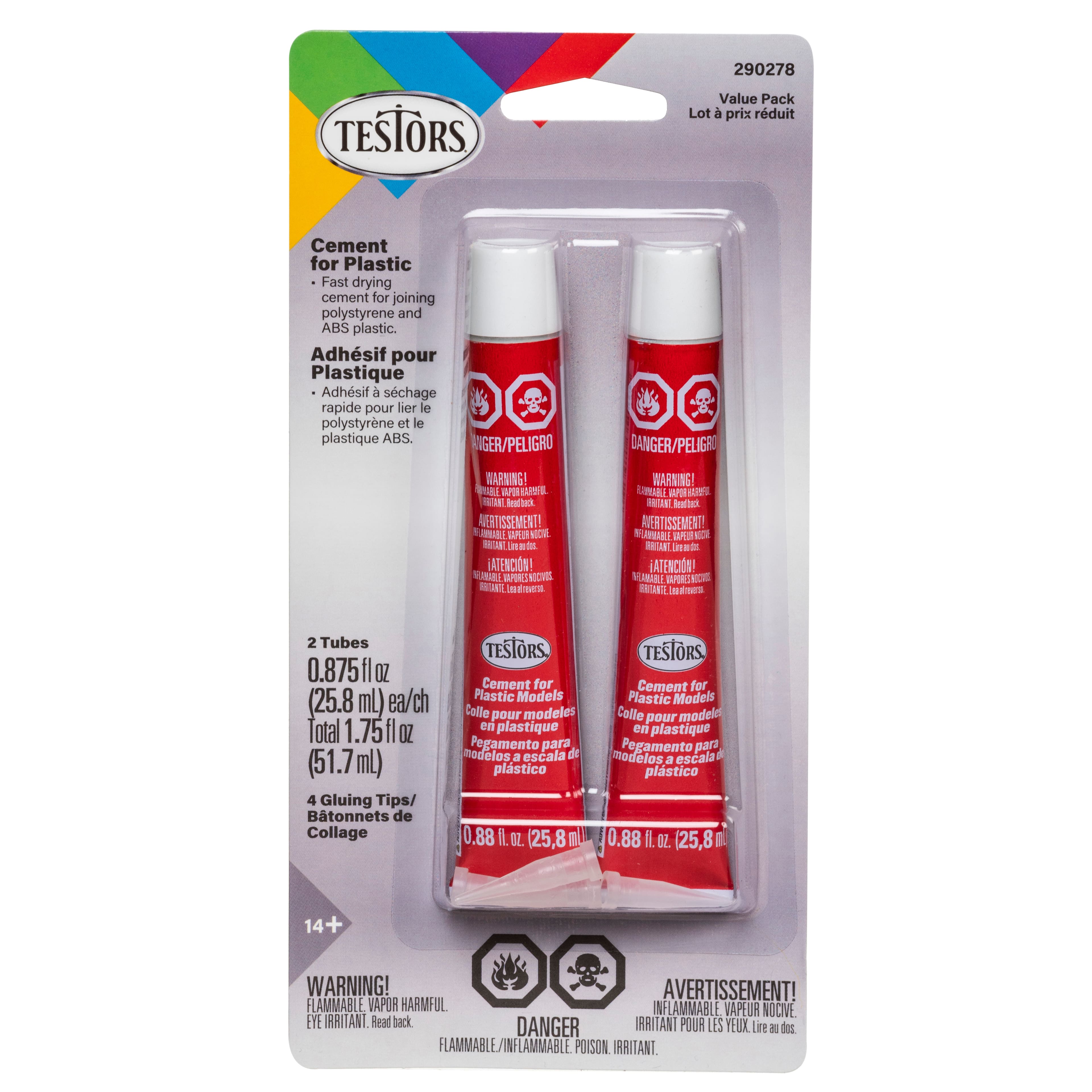 Testors&#xAE; Cement Tube for Plastic Models, 2ct.