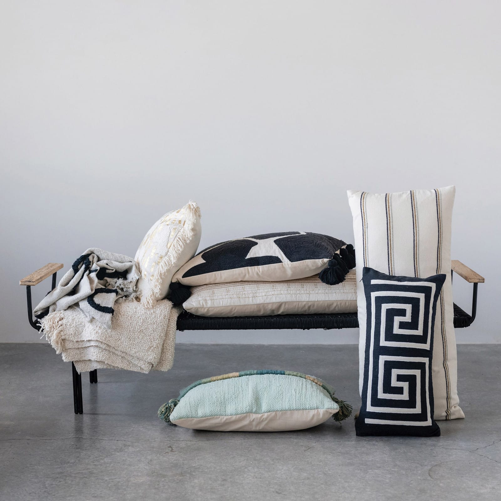 Multicolor Stripe Lumbar Pillow