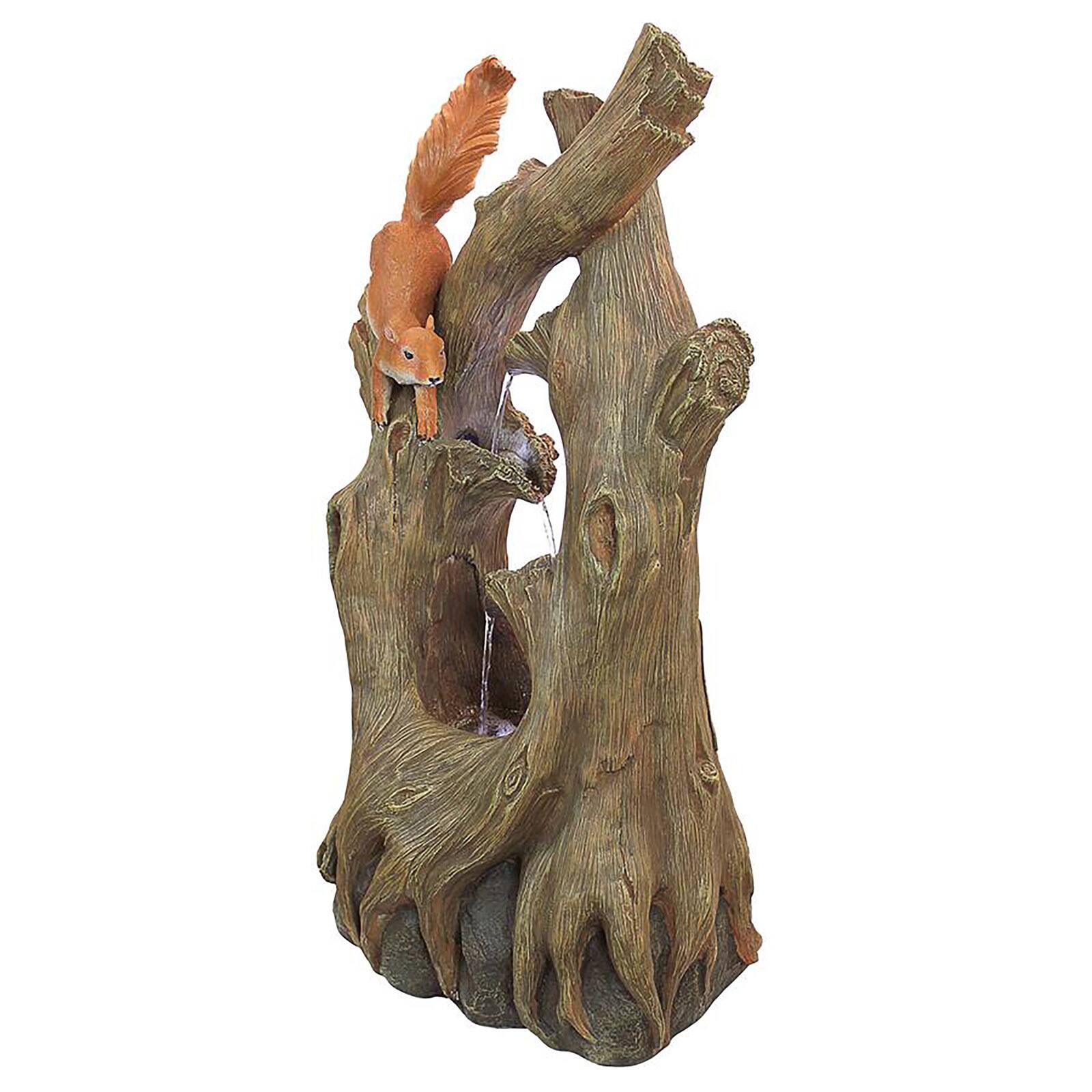 Design Toscano Tree Squirrel Cascading Sculptural Fountain
