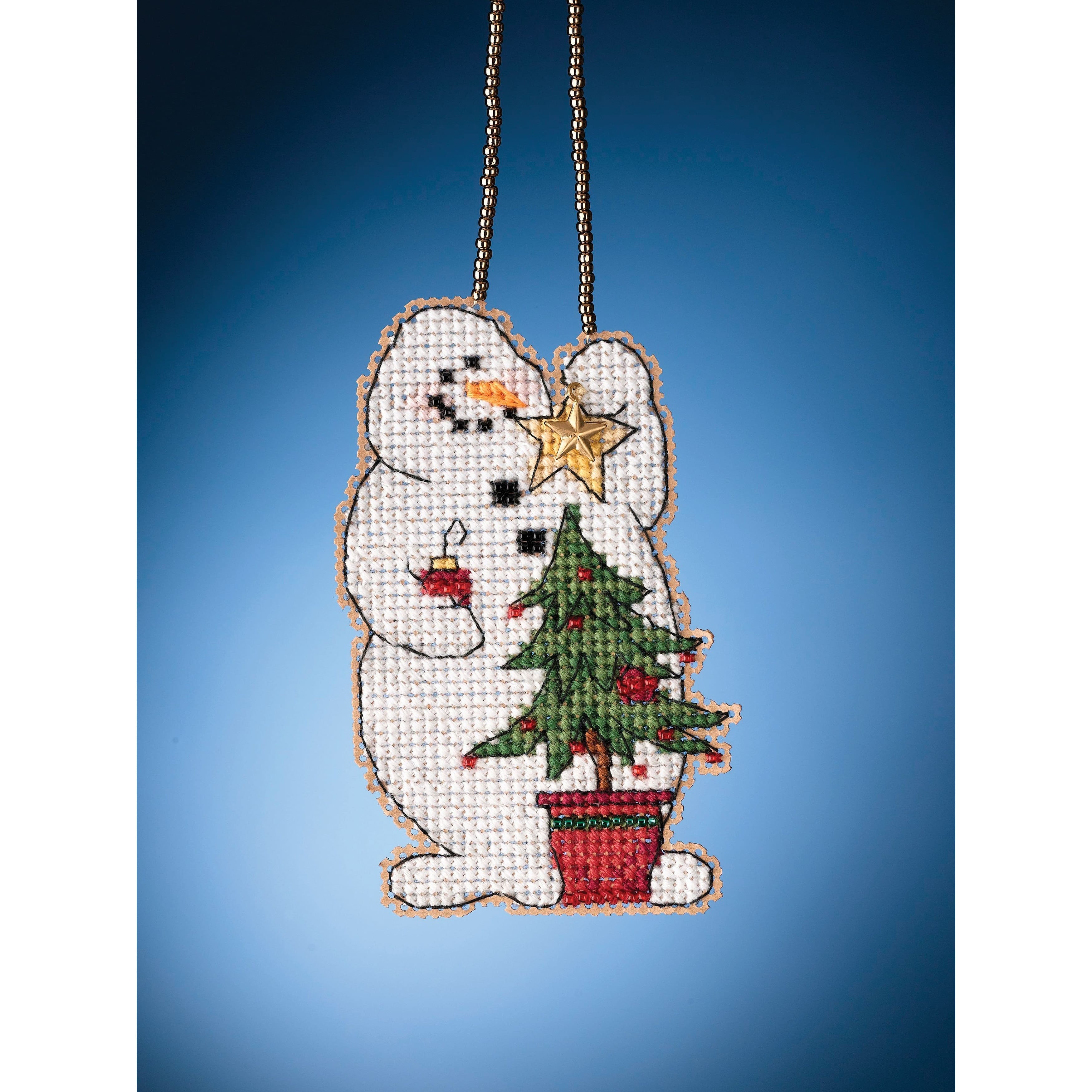 Mill Hill&#xAE; Trimming Snowman Counted Cross Stitch Ornament Kit