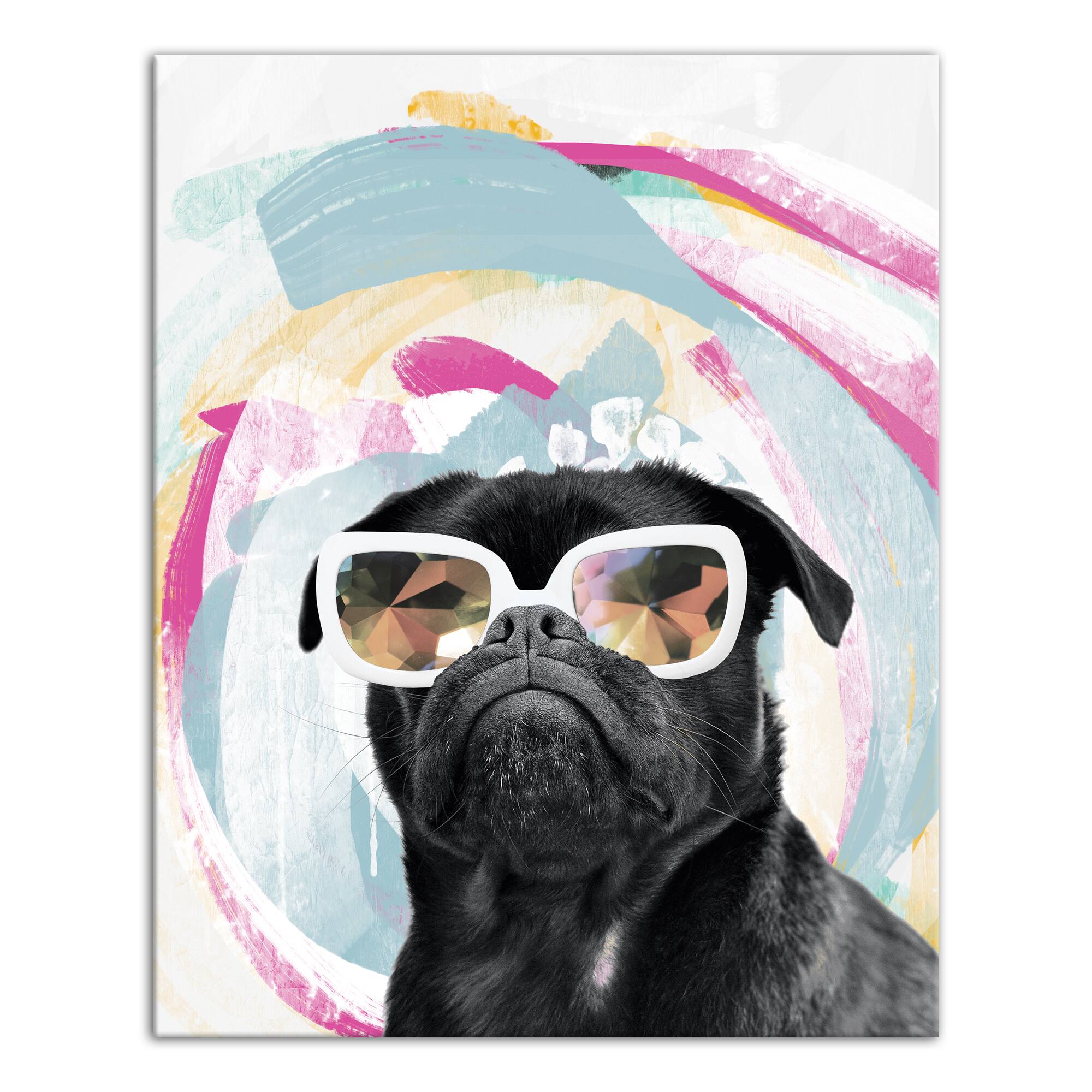 Kaleidoscope Pug 6 Canvas Wall Art