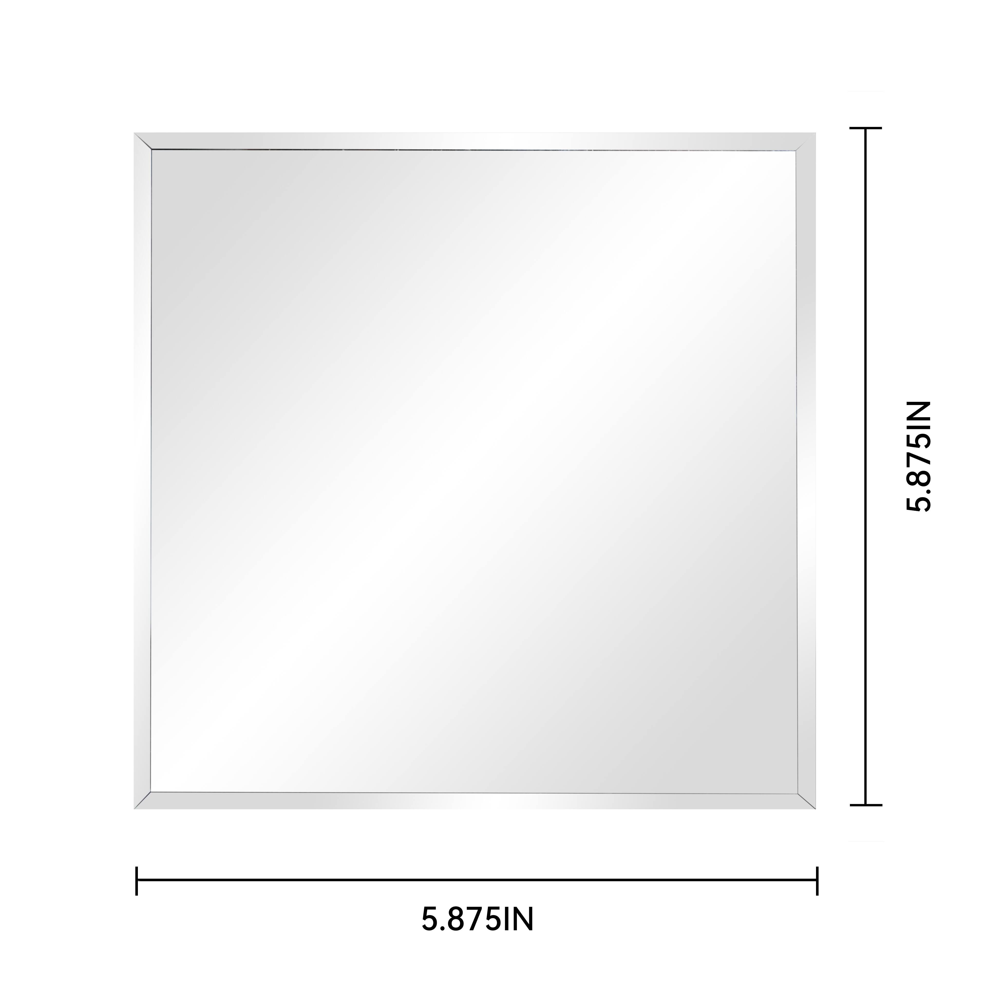 5.8" Square Beveled Glass Mirror by Make Market®