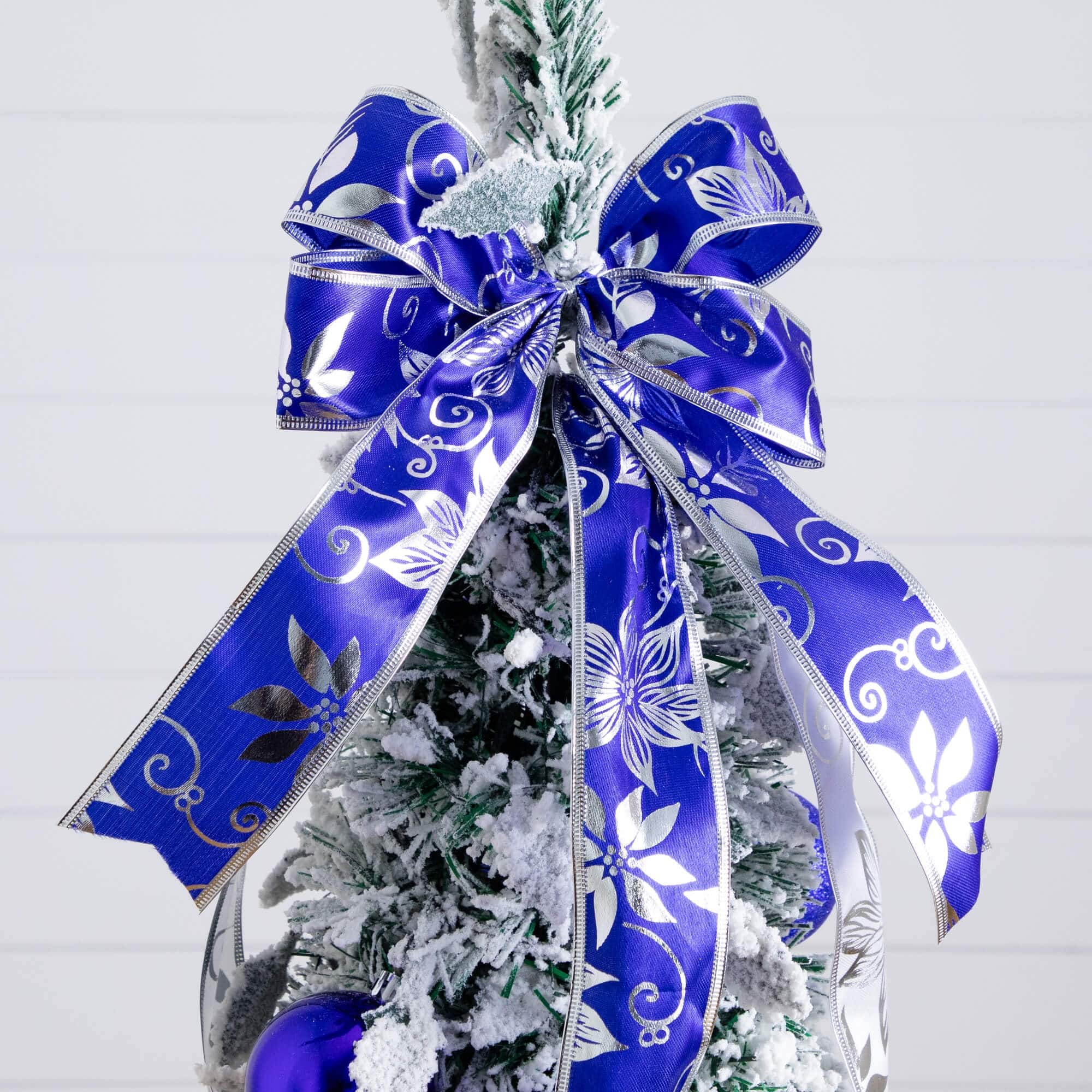 5ft. Pre-Lit Pop-Up Flocked Artificial Christmas Tree, Warm White LED Lights