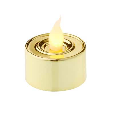 Gold Flameless Tealights By Ashland® image