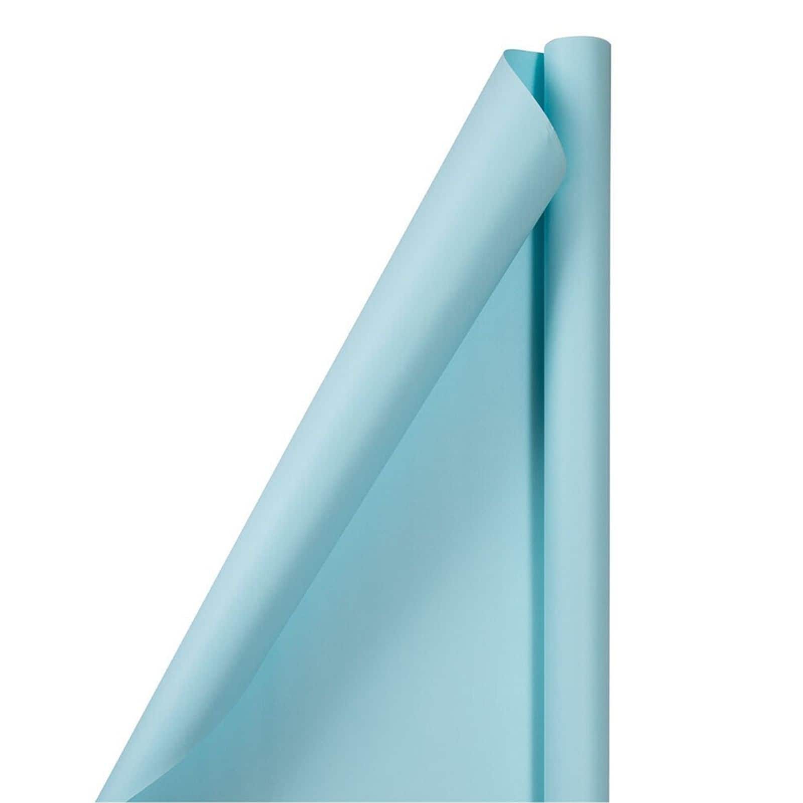 JAM Paper Matte Pool Blue Gift Wrap, 4ct.