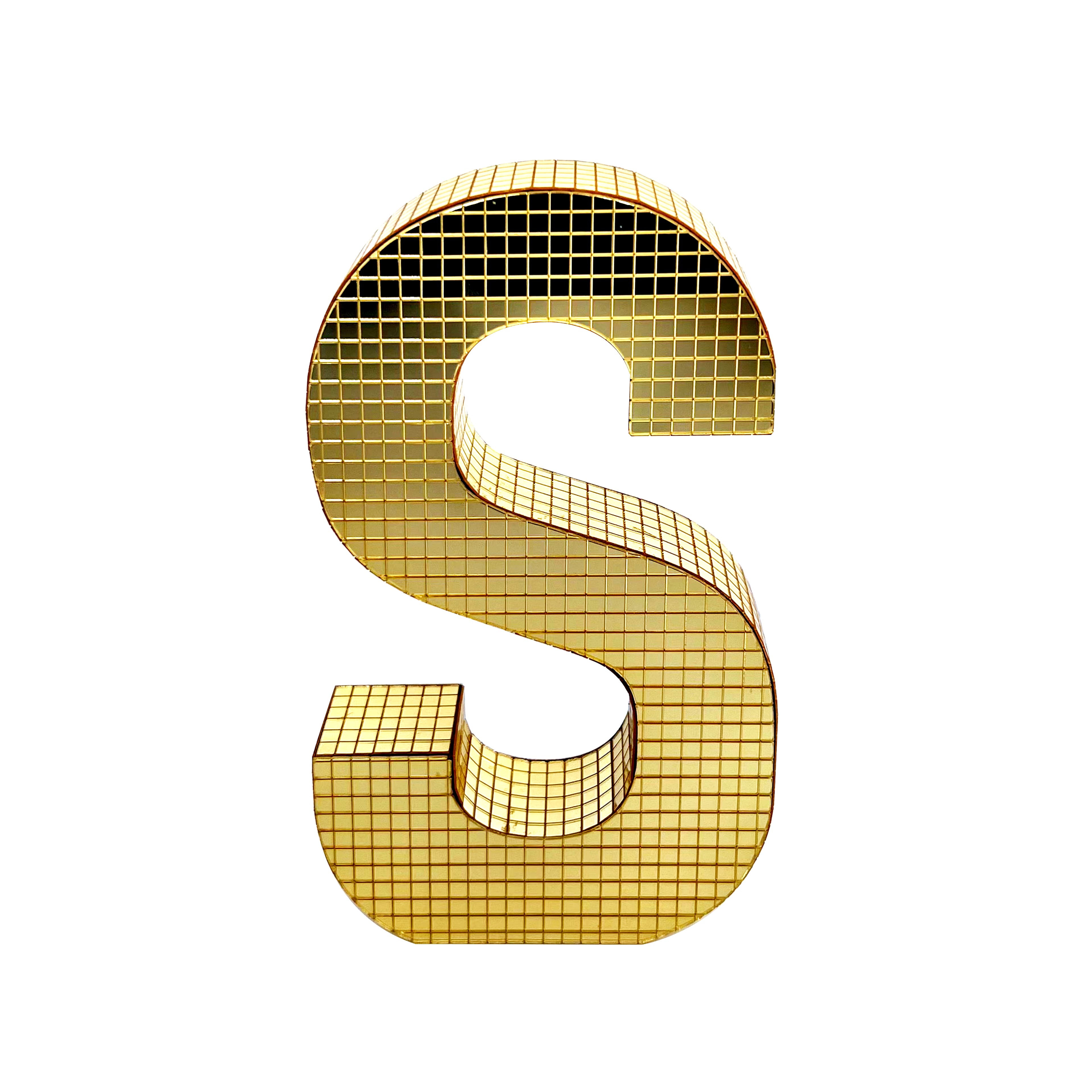 7.75&#x22; Gold Disco Tabletop Monogram Letter by Ashland&#xAE;