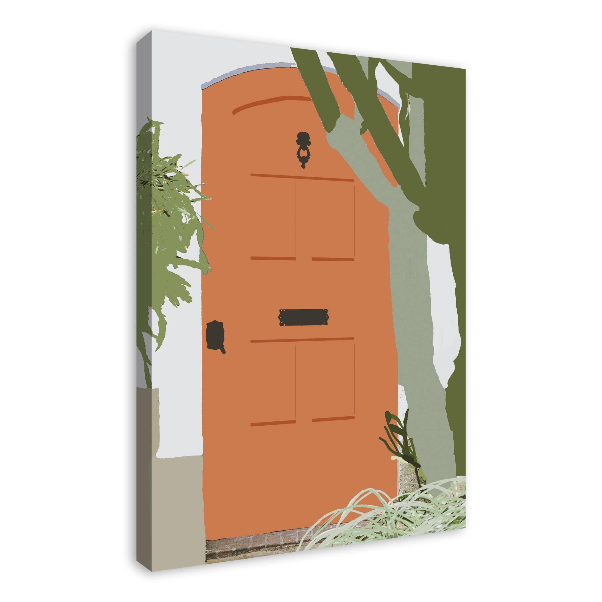 Door With Cactus 24" x 36" Canvas Wall Art