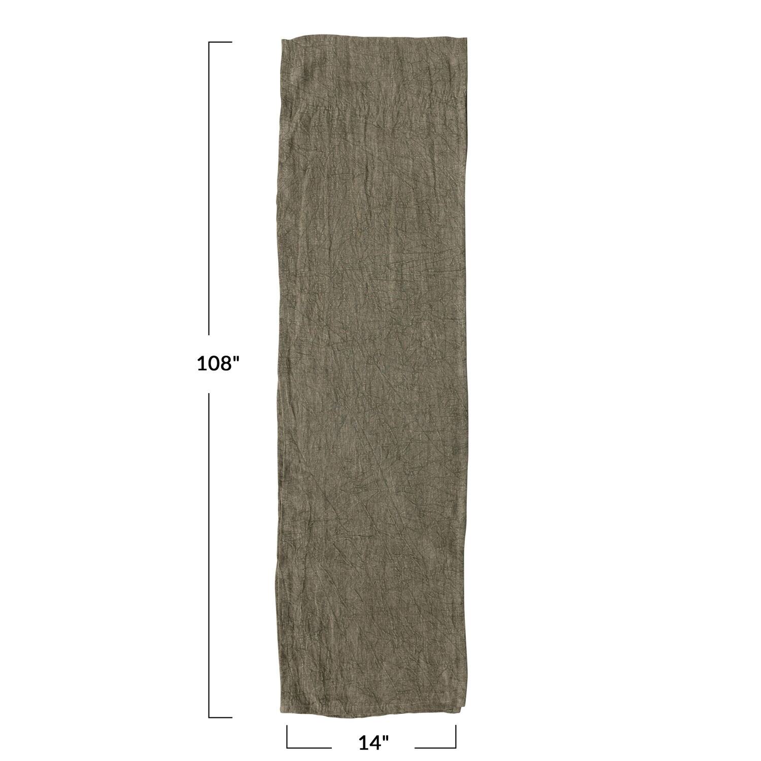 Hello Honey® 108" Stonewashed Linen Table Runner