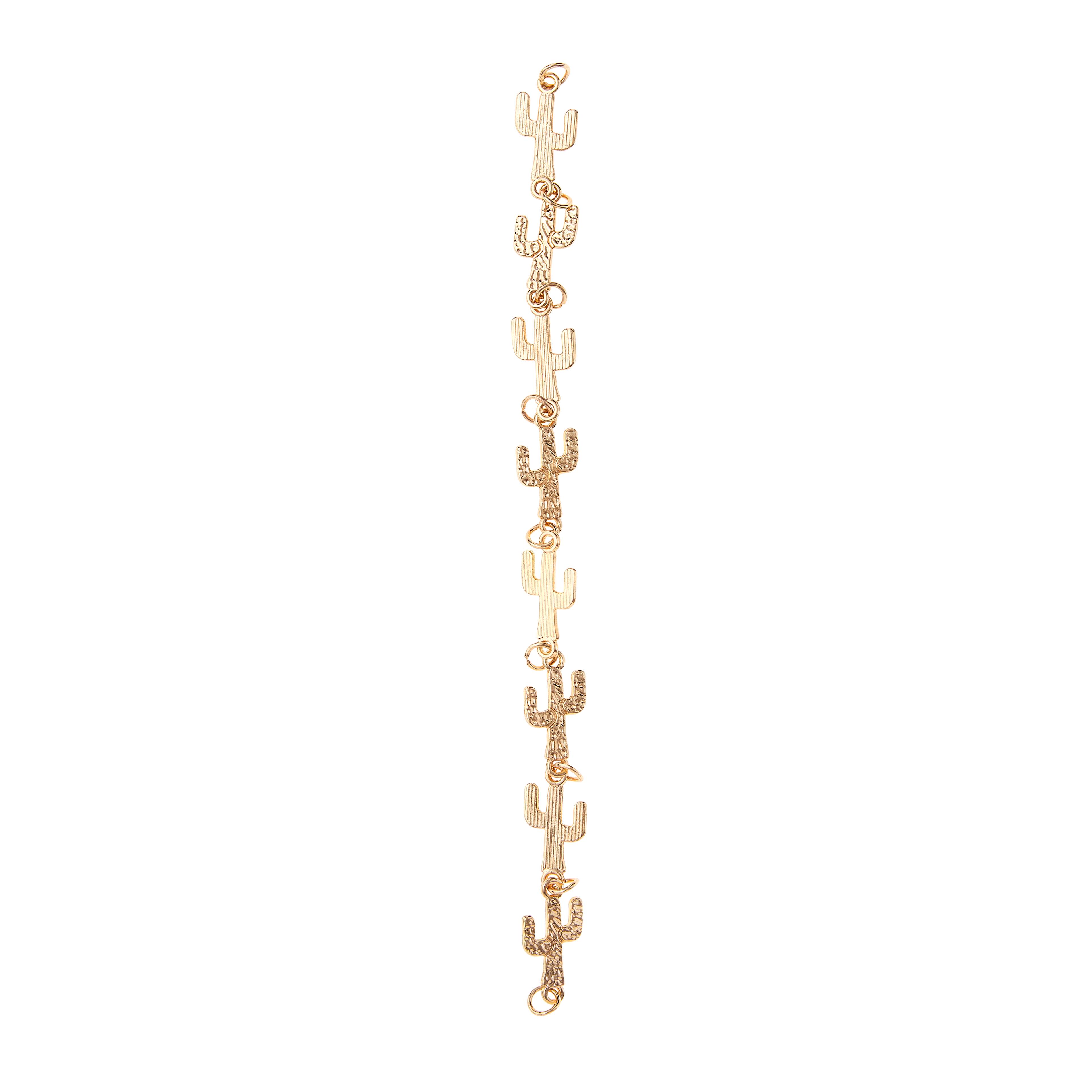 12 Pack: Gold Cactus Metal Beads by Bead Landing&#x2122;