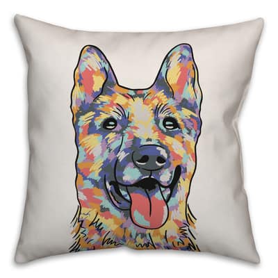 Watercolor German Shepherd Throw Pillow | Pillows | Michaels