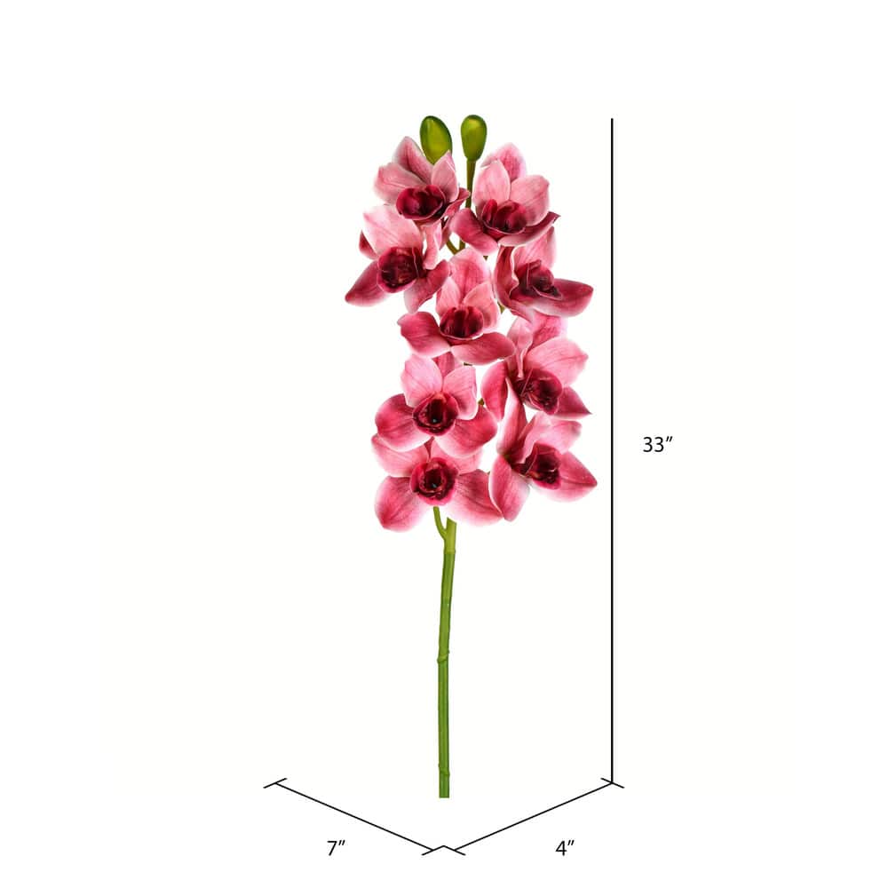 Real Touch&#x2122; Pink Boat Orchid Stem